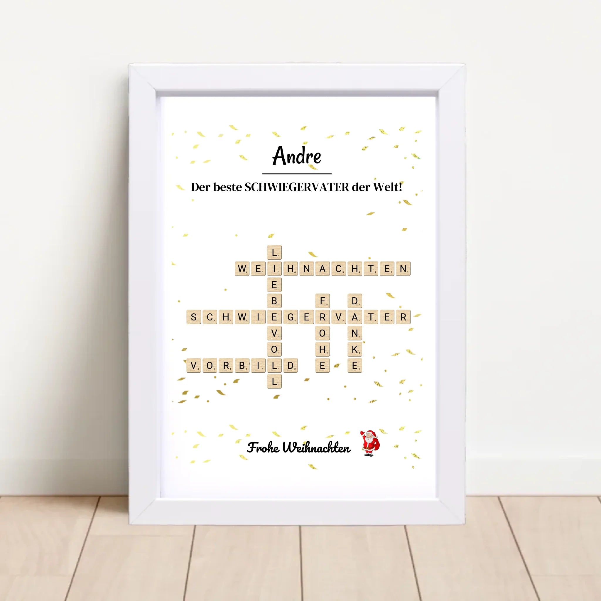 Schwiegervater Weihnachtsgeschenk Poster Scrabble Design - Cantty