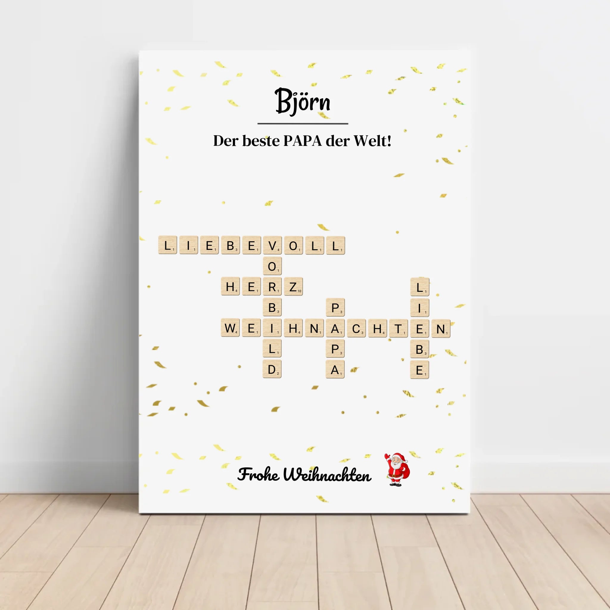 Weihnachtsgeschenk Papa Poster Scrabble Design - Cantty
