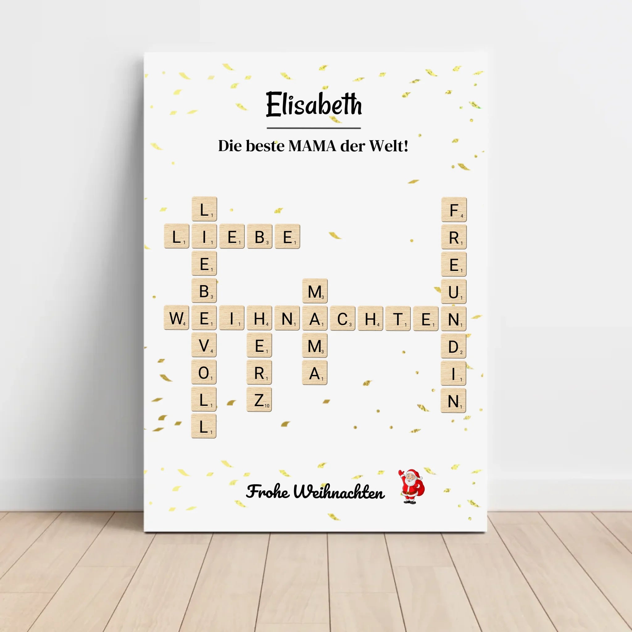 Weihnachtsgeschenk Mama Poster Scrabble Design - Cantty