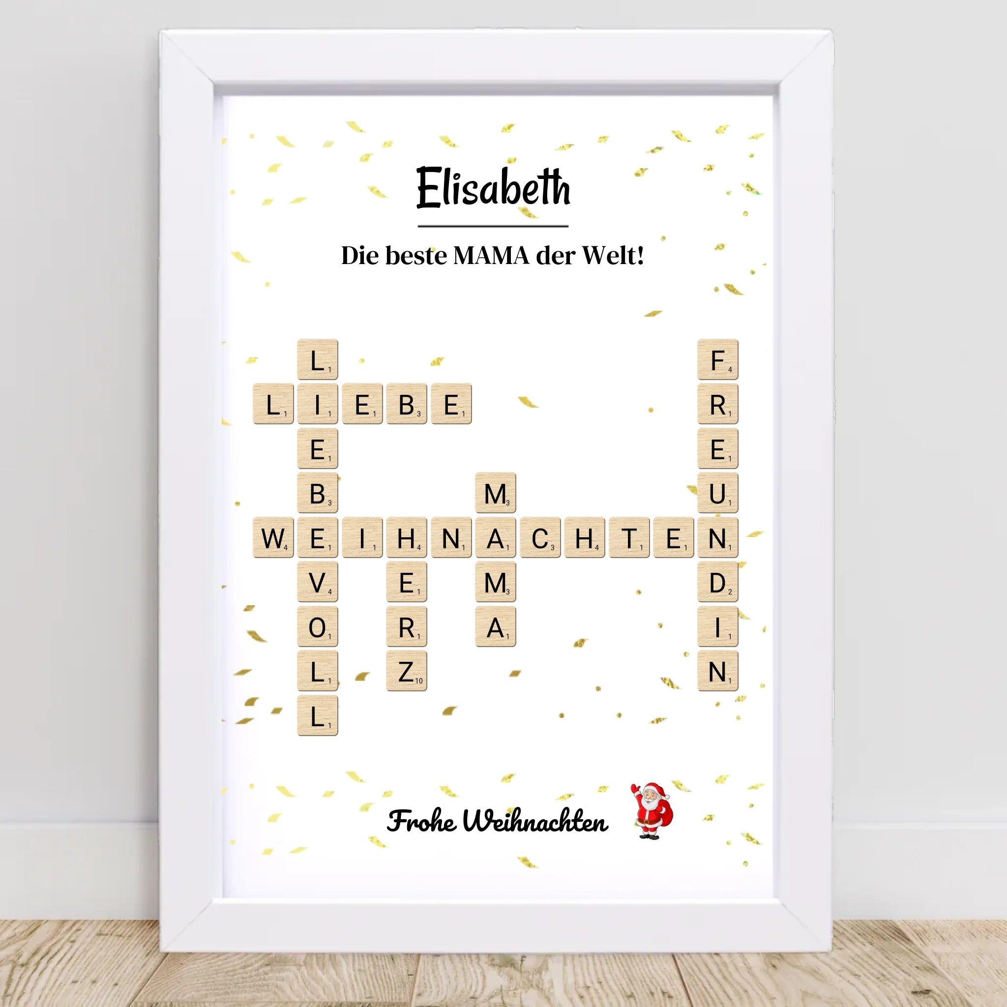 Weihnachtsgeschenk Mama Poster Scrabble Design - Cantty