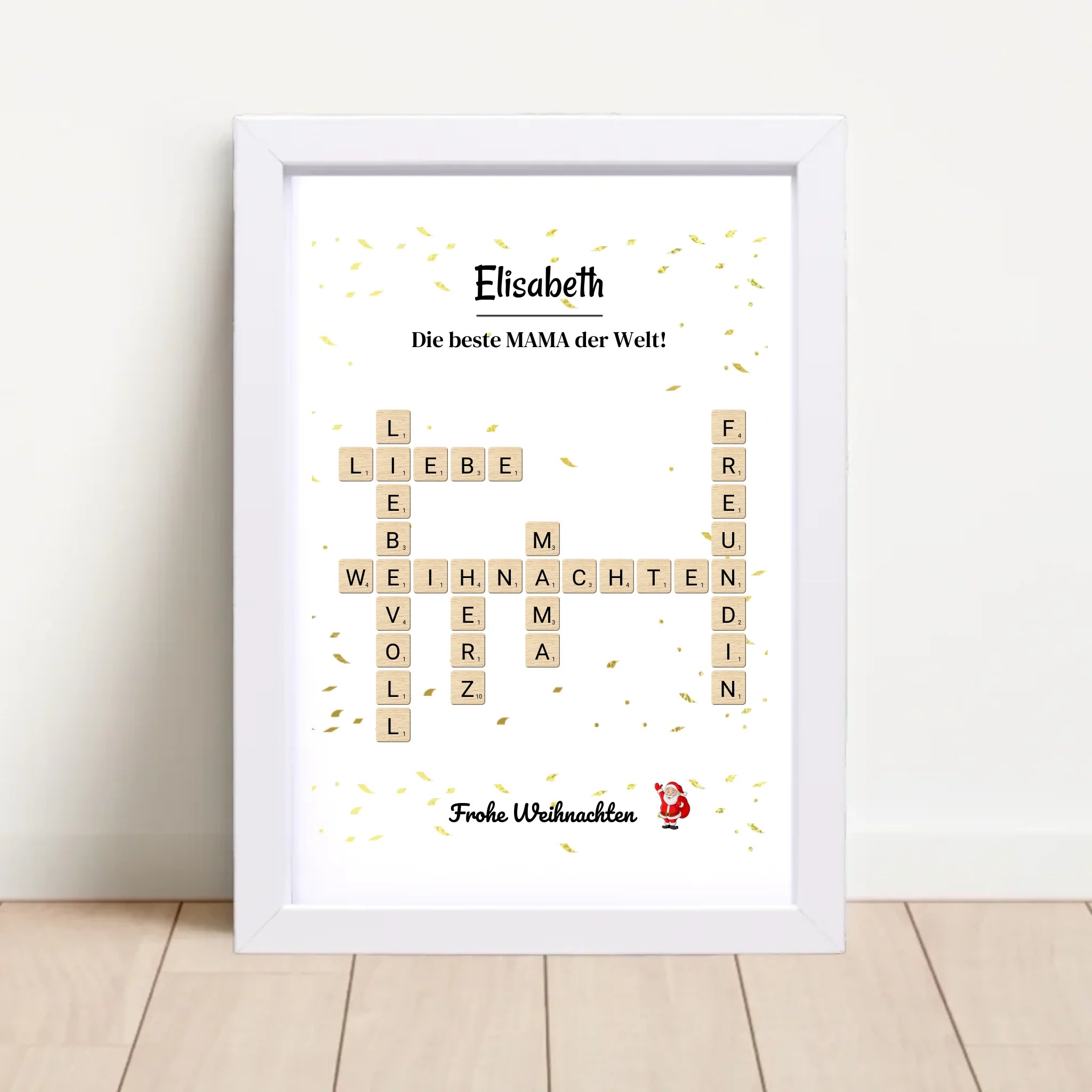Weihnachtsgeschenk Mama Poster Scrabble Design - Cantty