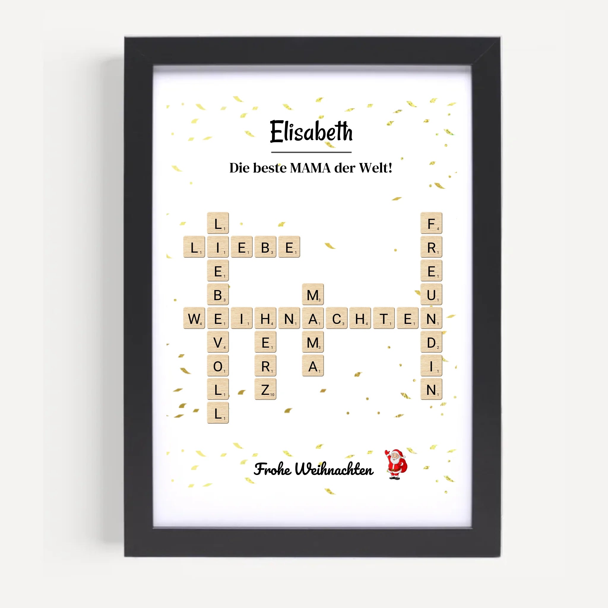 Weihnachtsgeschenk Mama Poster Scrabble Design - Cantty
