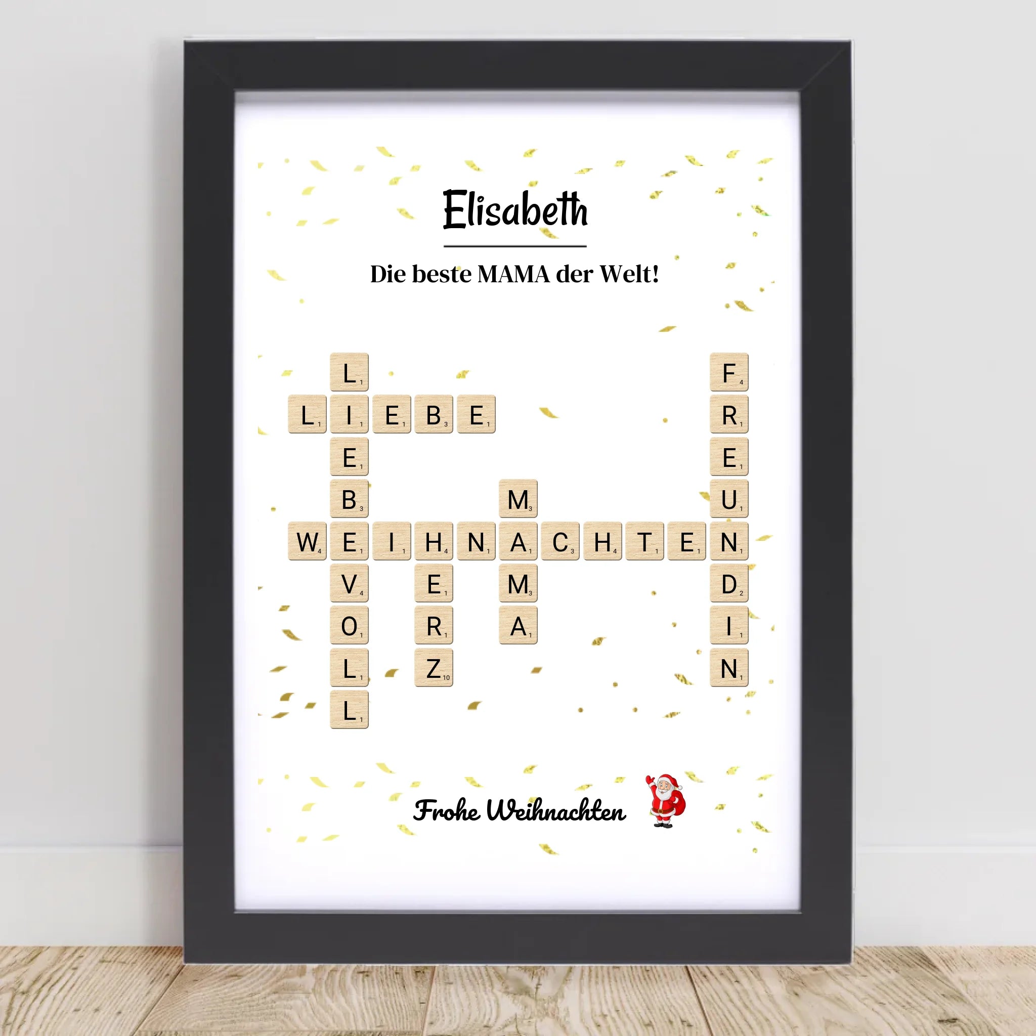 Weihnachtsgeschenk Mama Poster Scrabble Design - Cantty