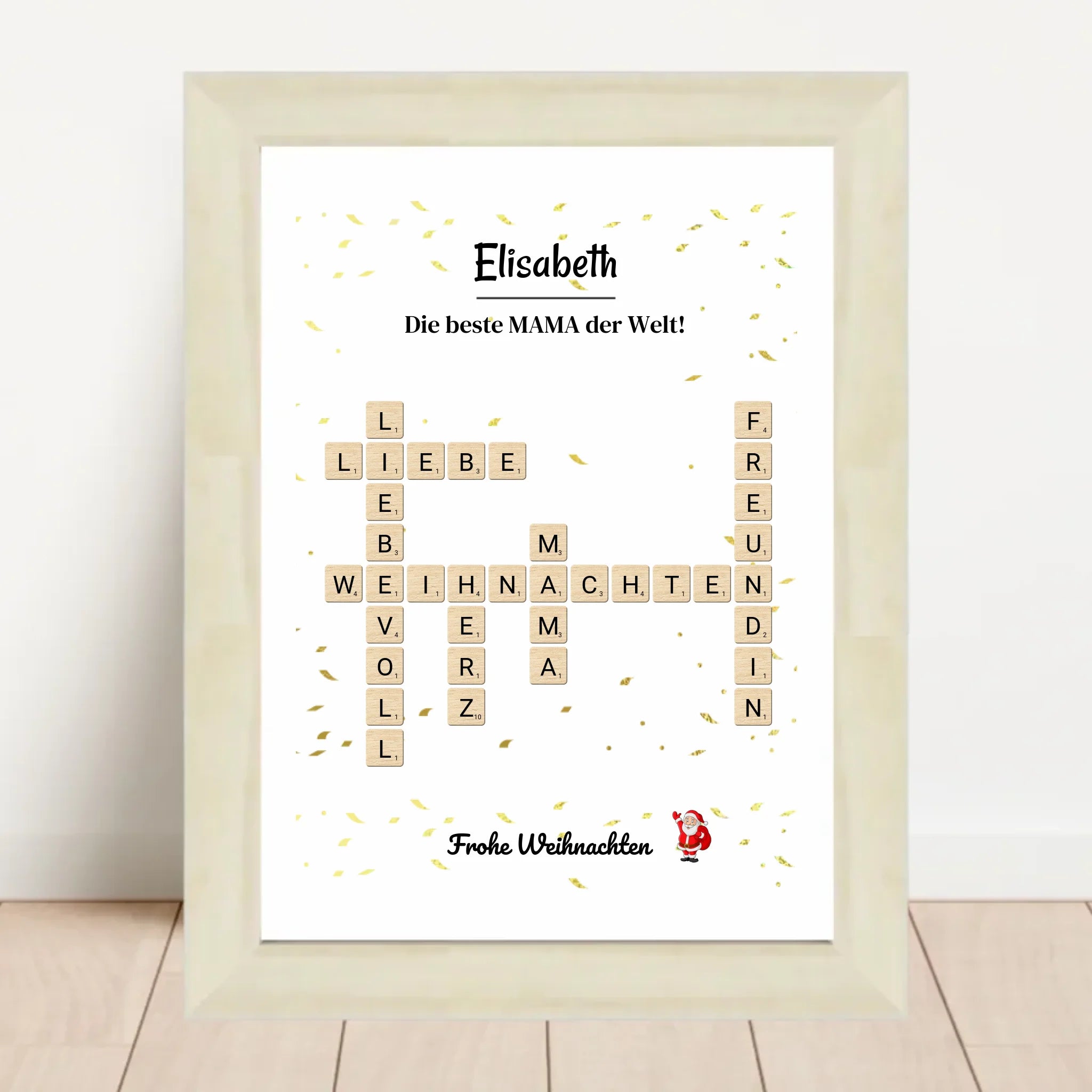 Weihnachtsgeschenk Mama Poster Scrabble Design - Cantty