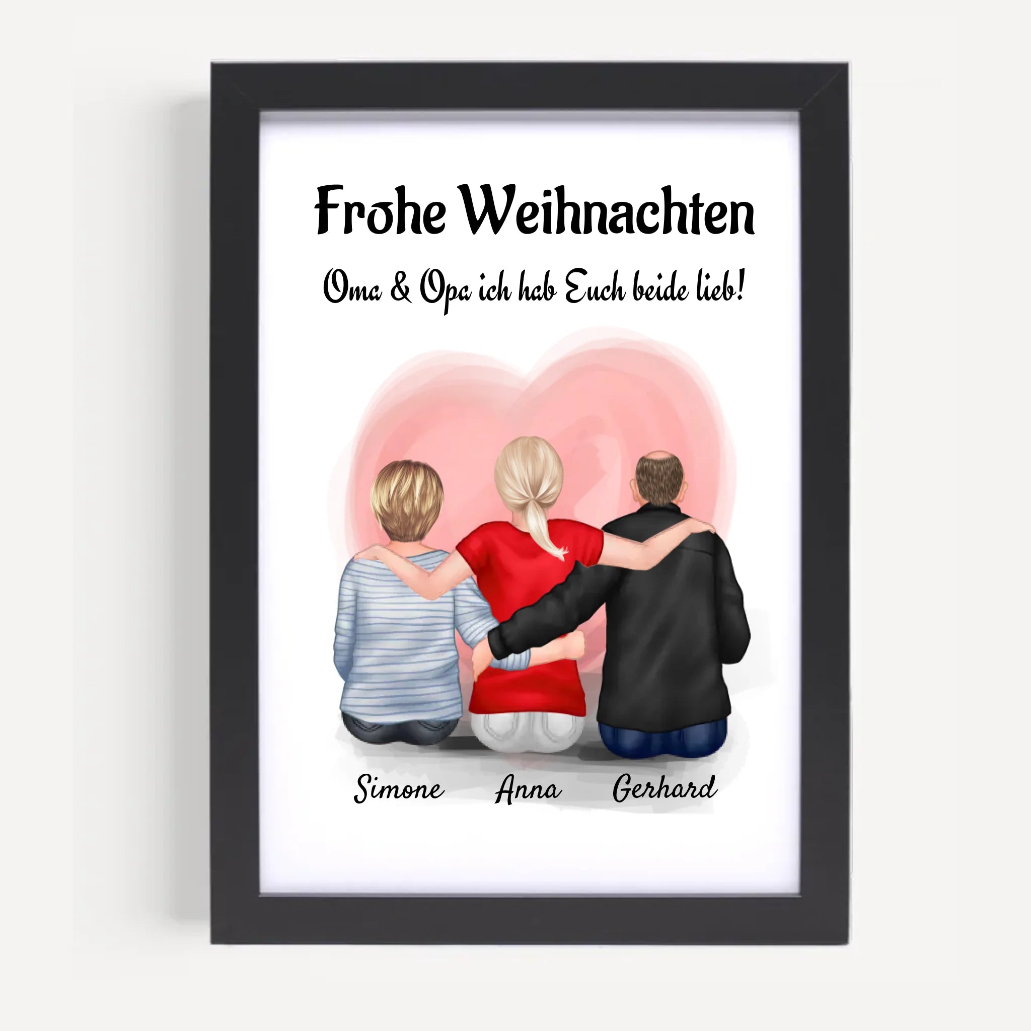Oma Opa Enkeltochter Bild Weihnachtsgeschenk personalisiert - Cantty