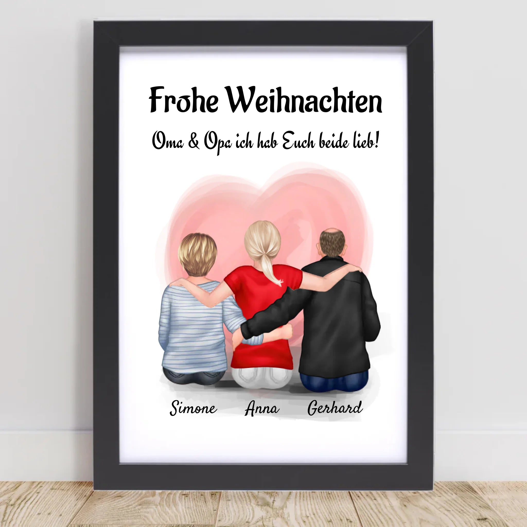 Oma Opa Enkeltochter Bild Weihnachtsgeschenk personalisiert - Cantty