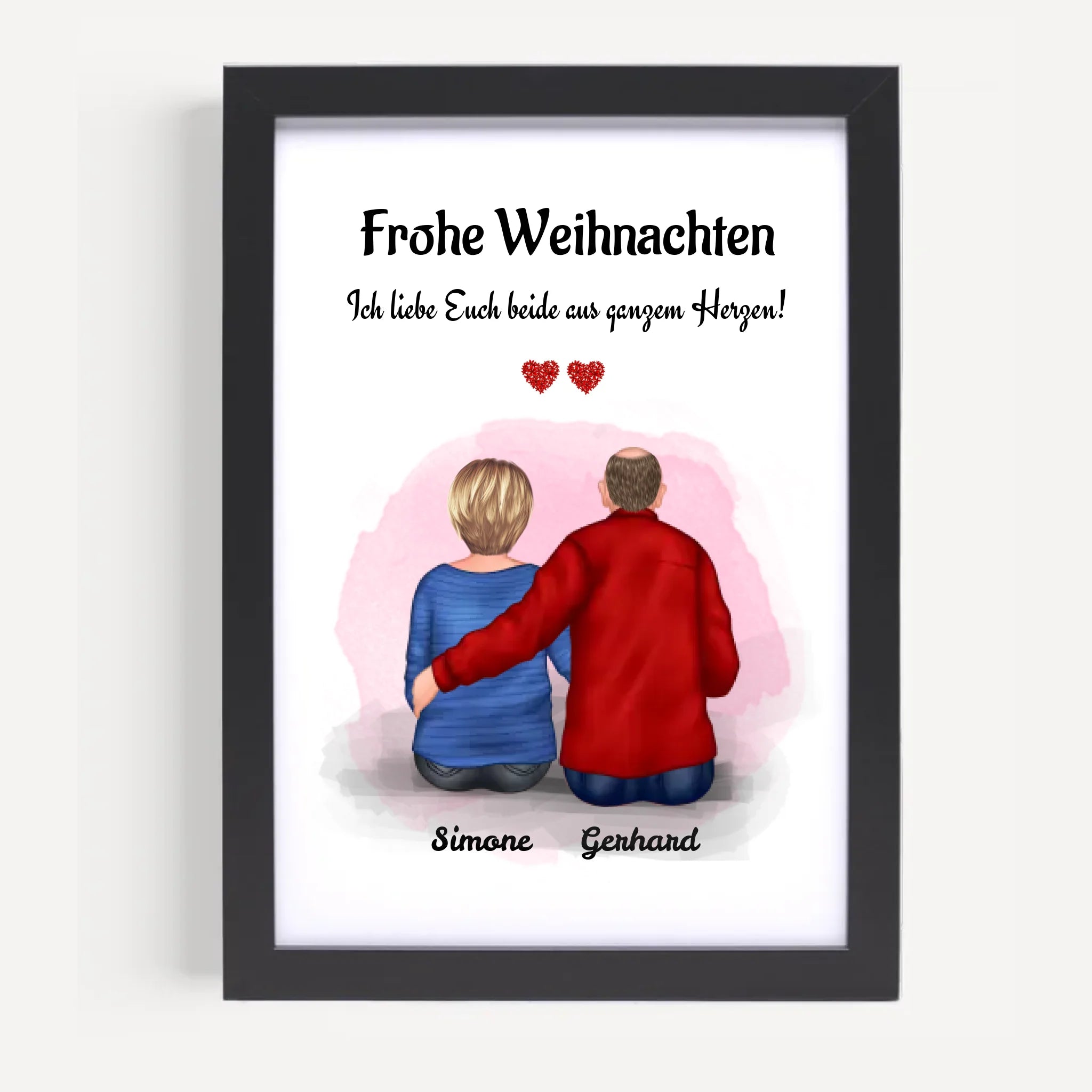 Oma und Opa Bild Weihnachtsgeschenk personalisiert - Cantty