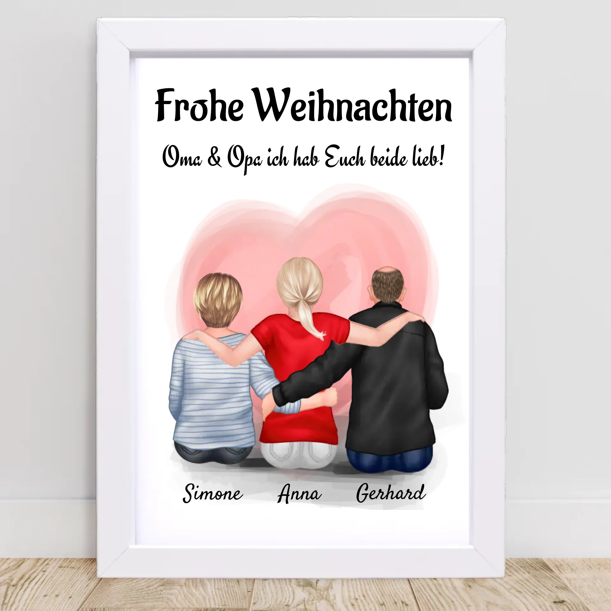 Oma Opa Enkeltochter Bild Weihnachtsgeschenk personalisiert - Cantty