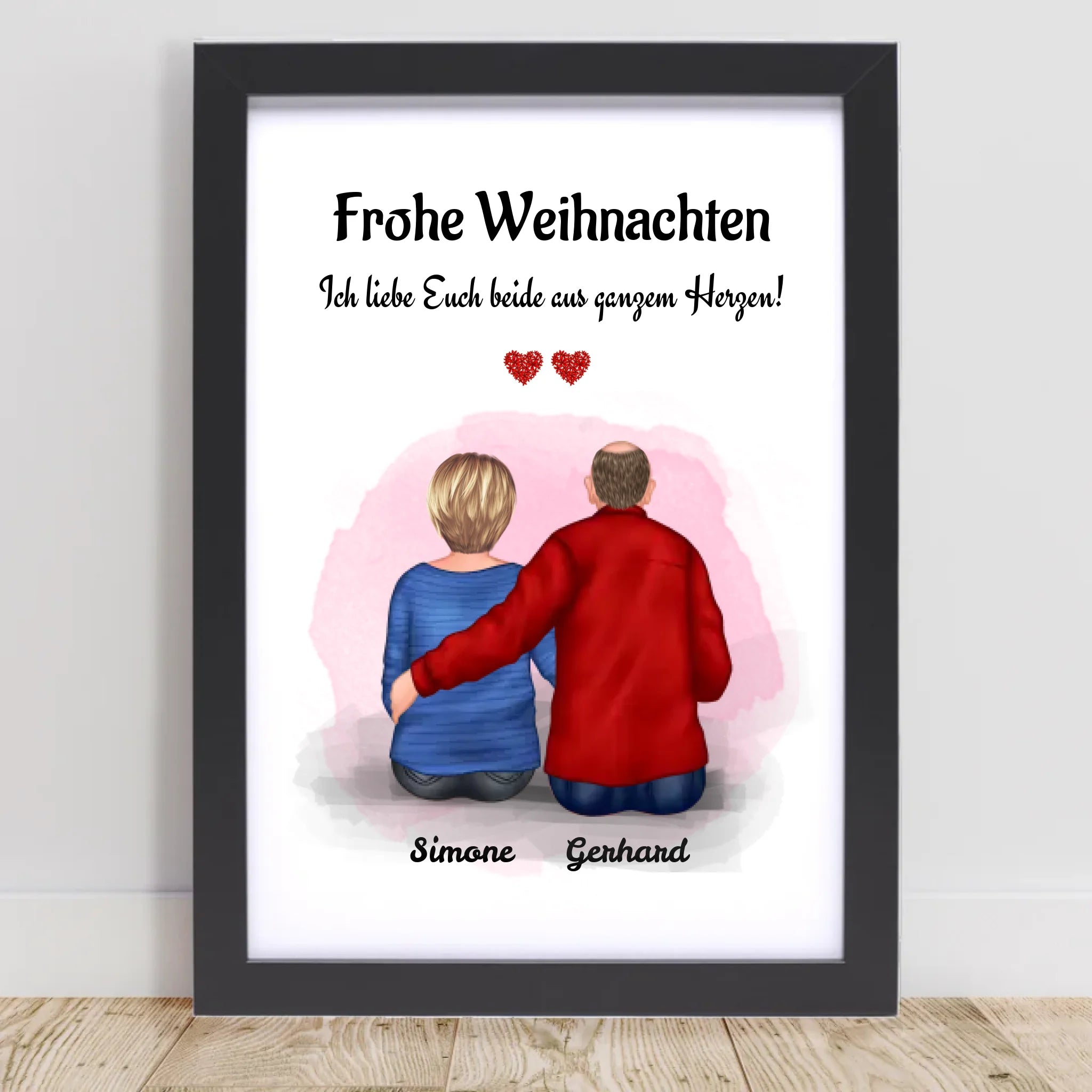 Oma und Opa Bild Weihnachtsgeschenk personalisiert - Cantty