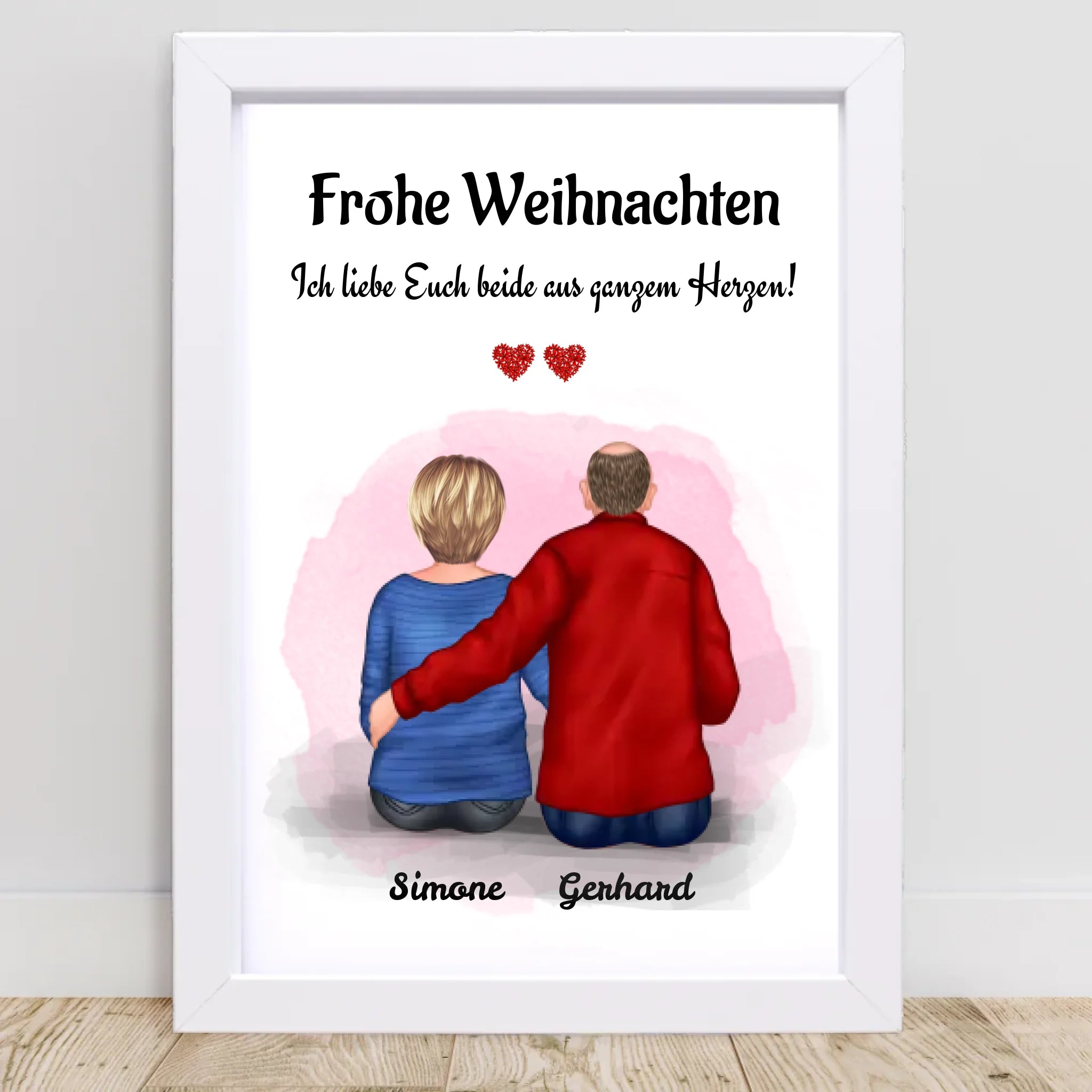 Oma und Opa Bild Weihnachtsgeschenk personalisiert - Cantty