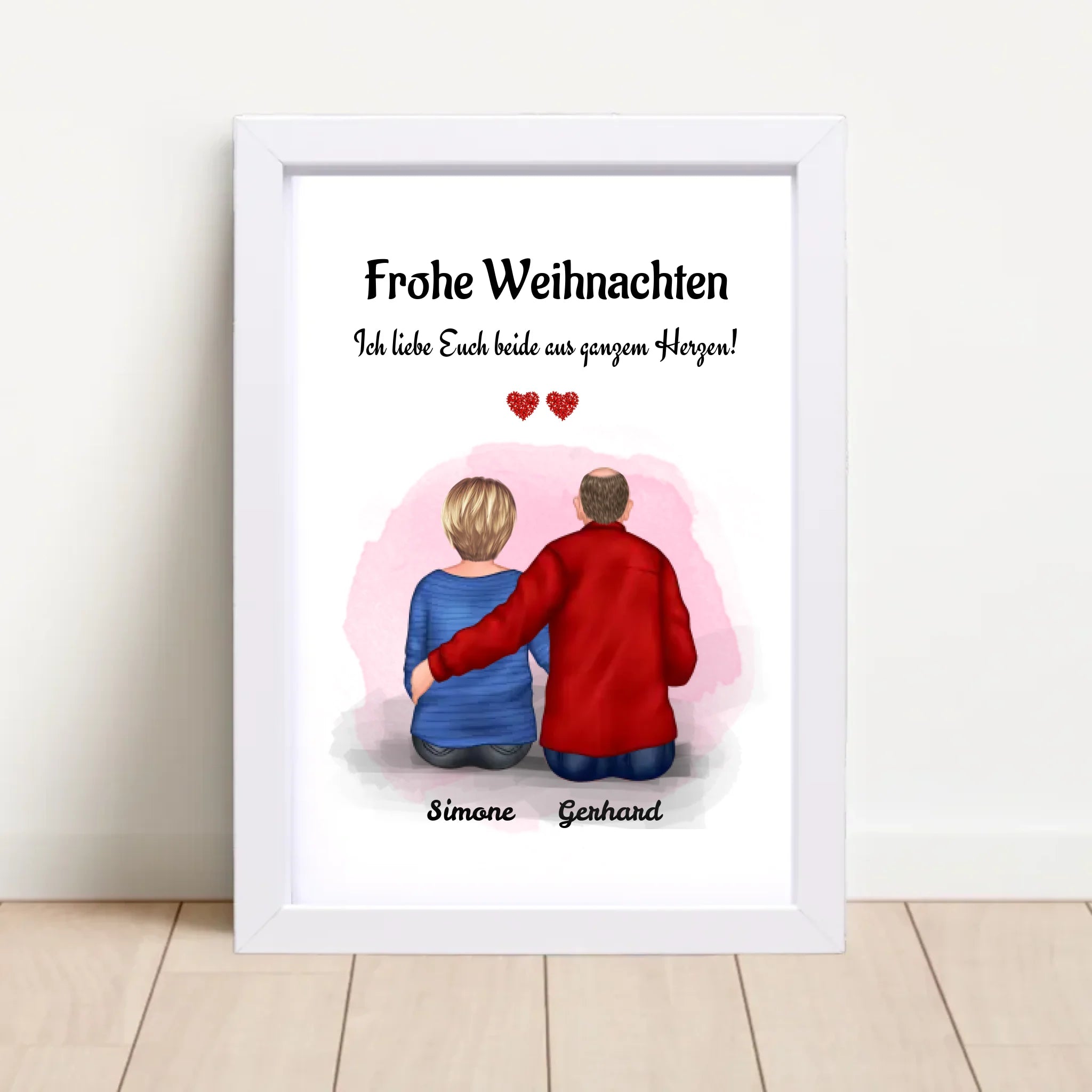 Oma und Opa Bild Weihnachtsgeschenk personalisiert - Cantty