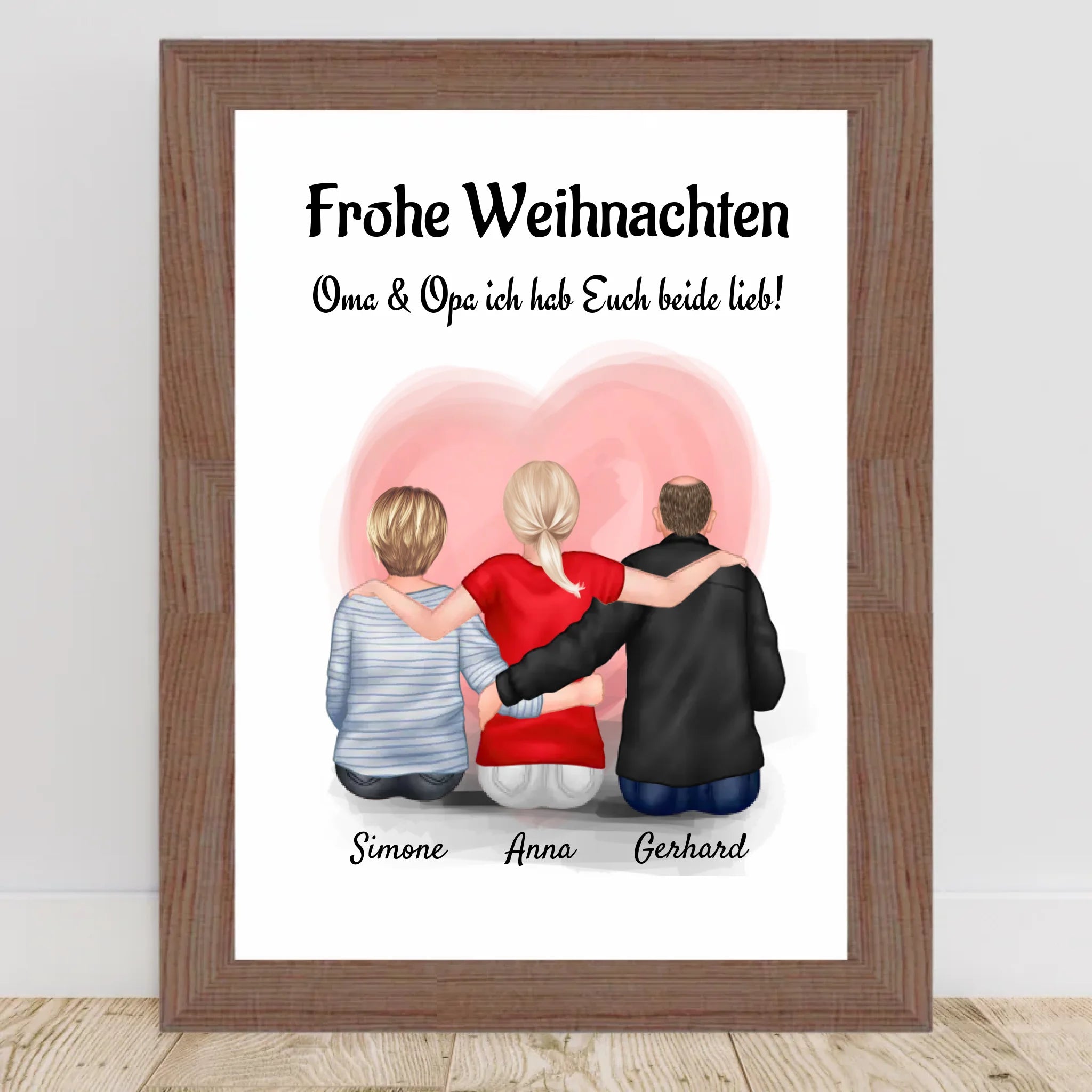 Oma Opa Enkeltochter Bild Weihnachtsgeschenk personalisiert - Cantty