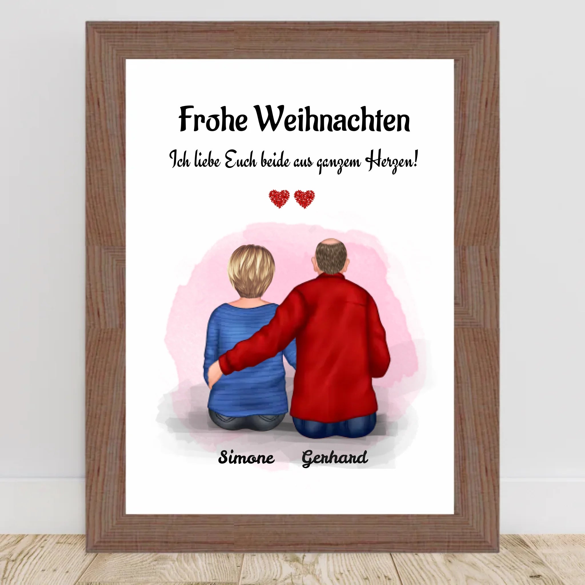 Oma und Opa Bild Weihnachtsgeschenk personalisiert - Cantty
