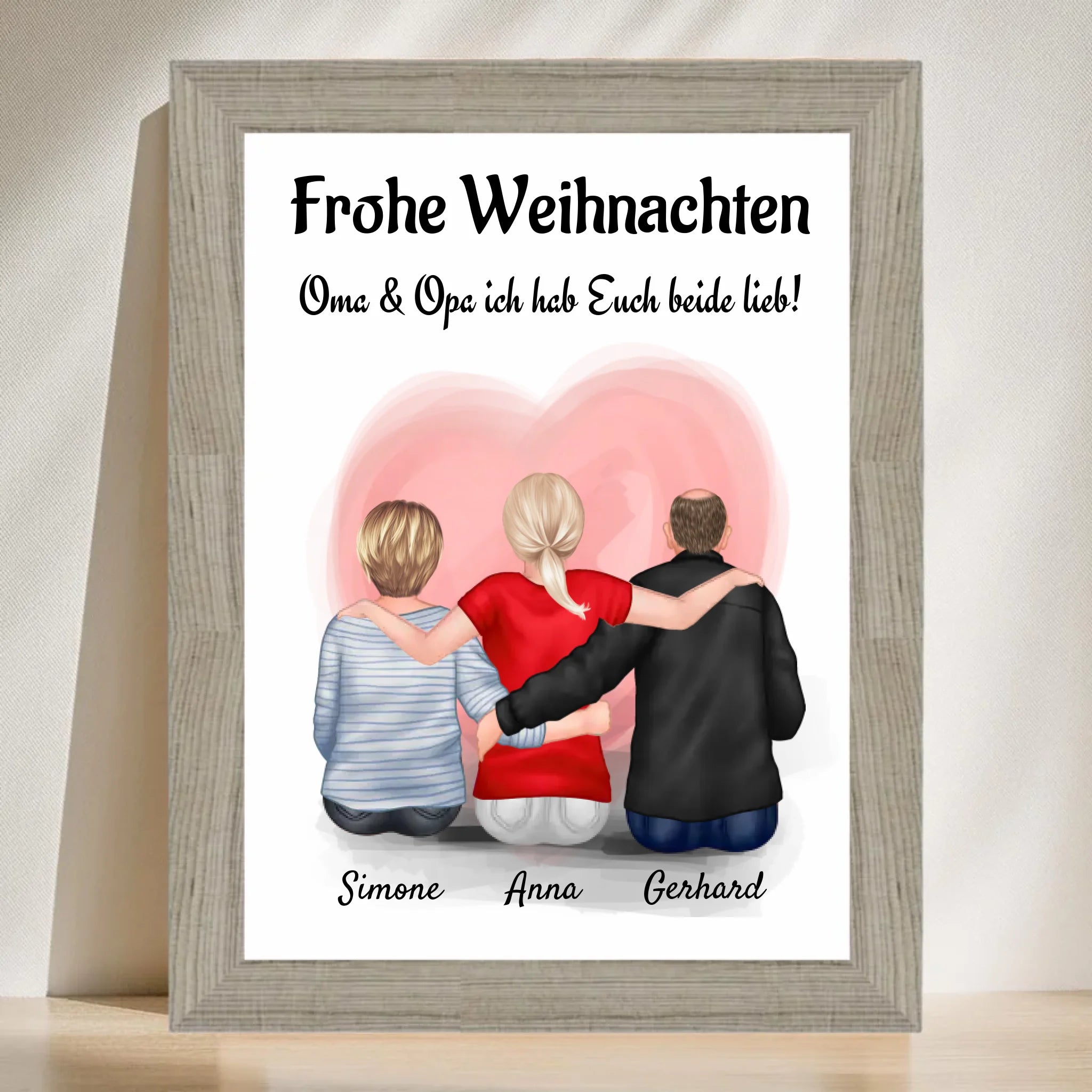 Oma Opa Enkeltochter Bild Weihnachtsgeschenk personalisiert - Cantty