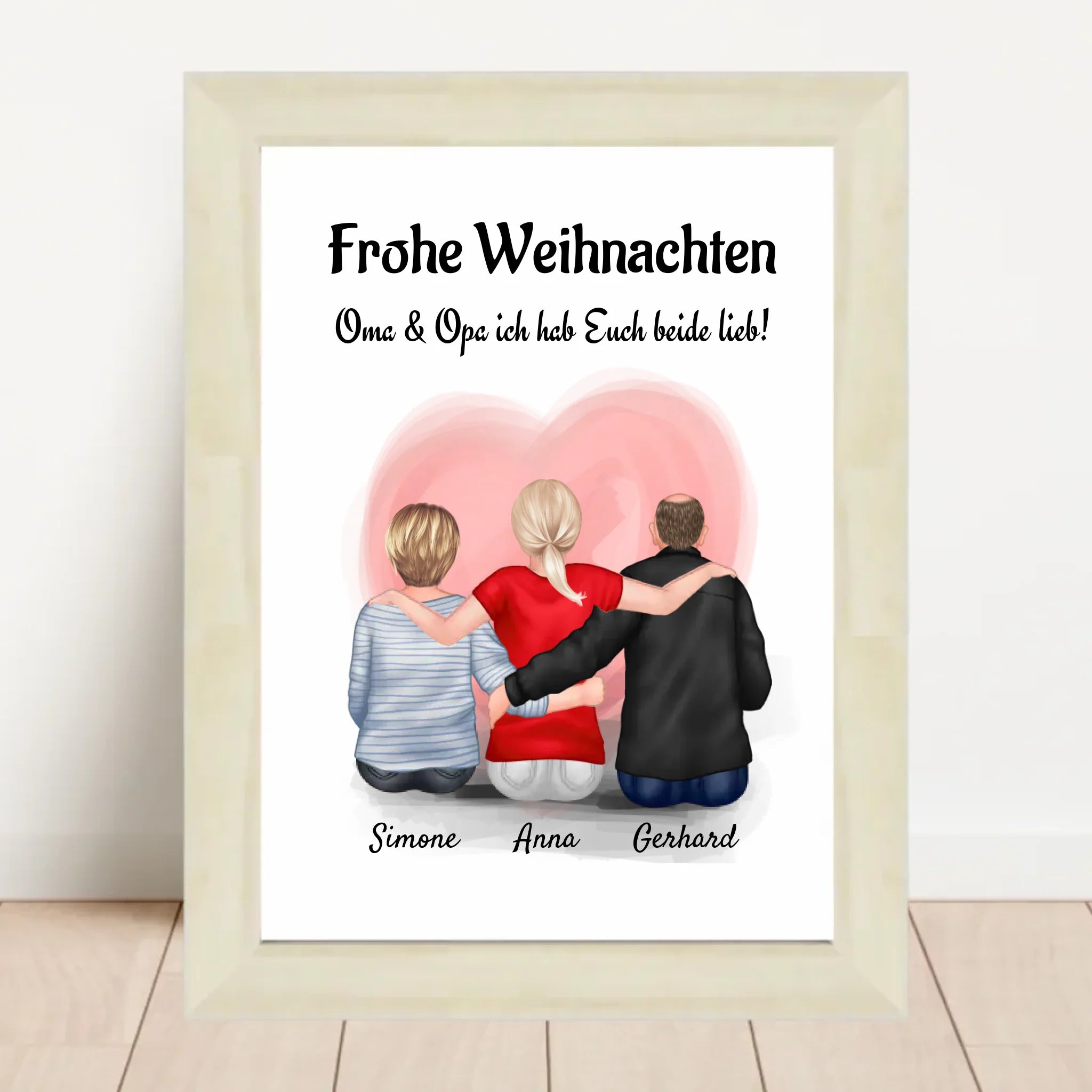 Oma Opa Enkeltochter Bild Weihnachtsgeschenk personalisiert - Cantty