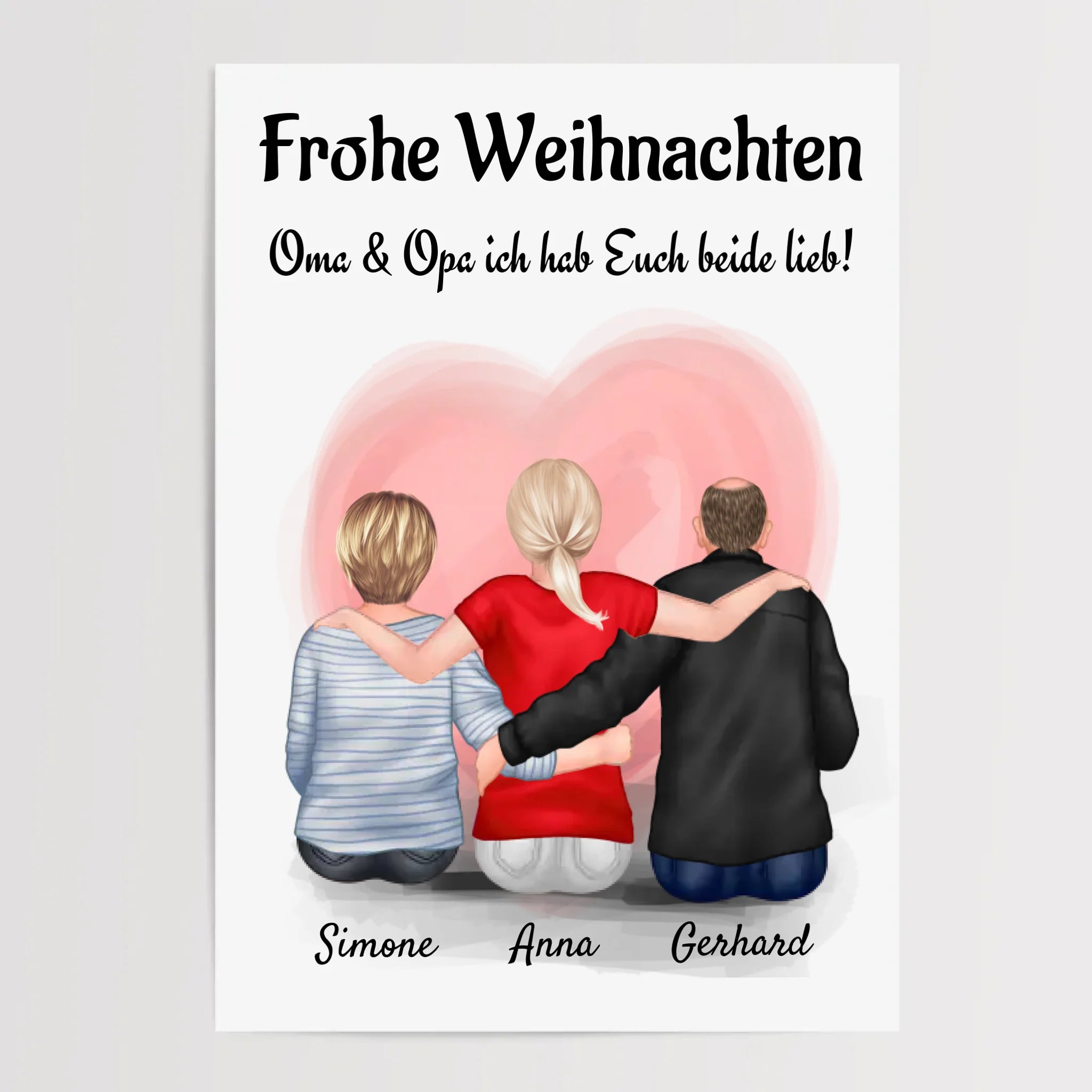 Oma Opa Enkeltochter Bild Weihnachtsgeschenk personalisiert - Cantty
