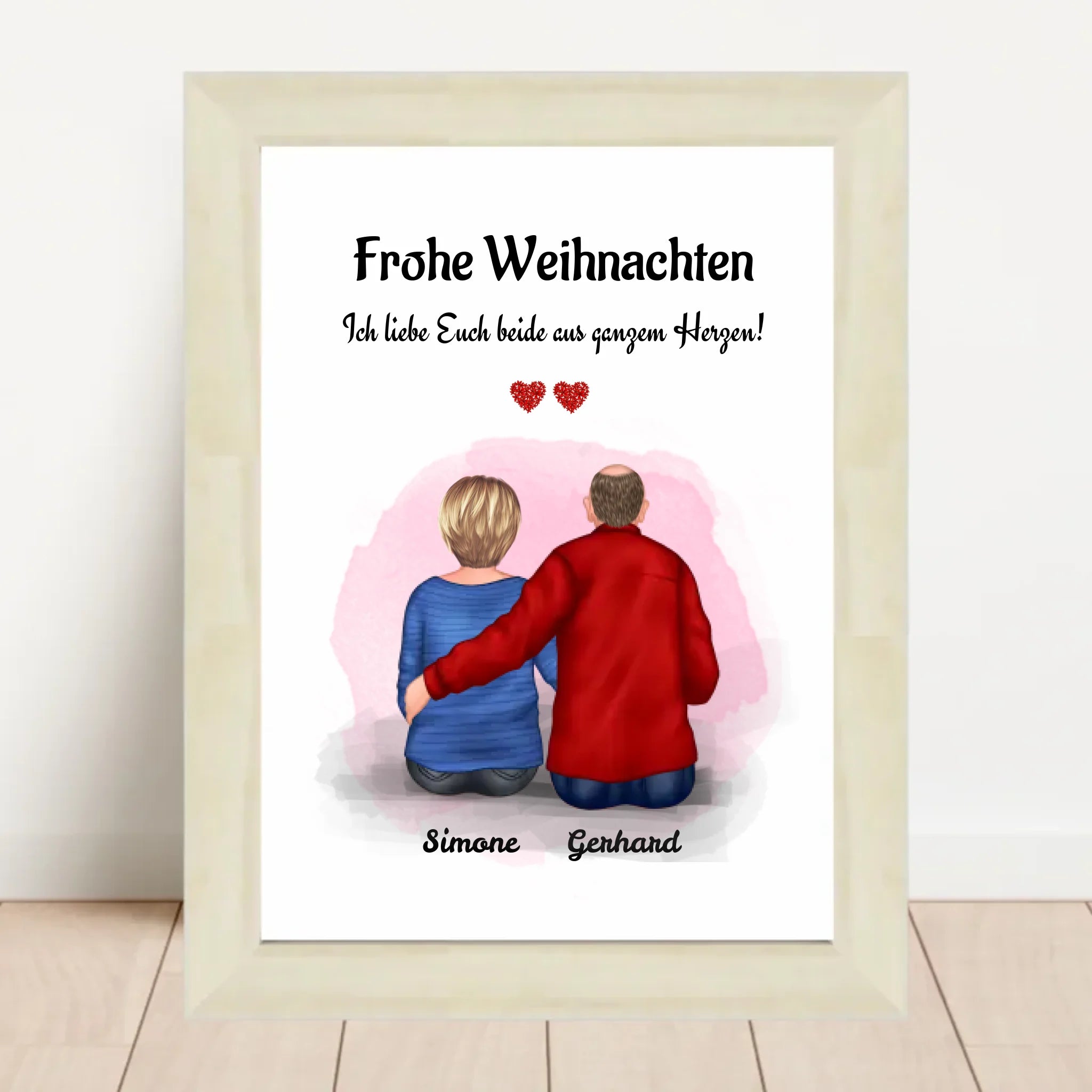 Oma und Opa Bild Weihnachtsgeschenk personalisiert - Cantty