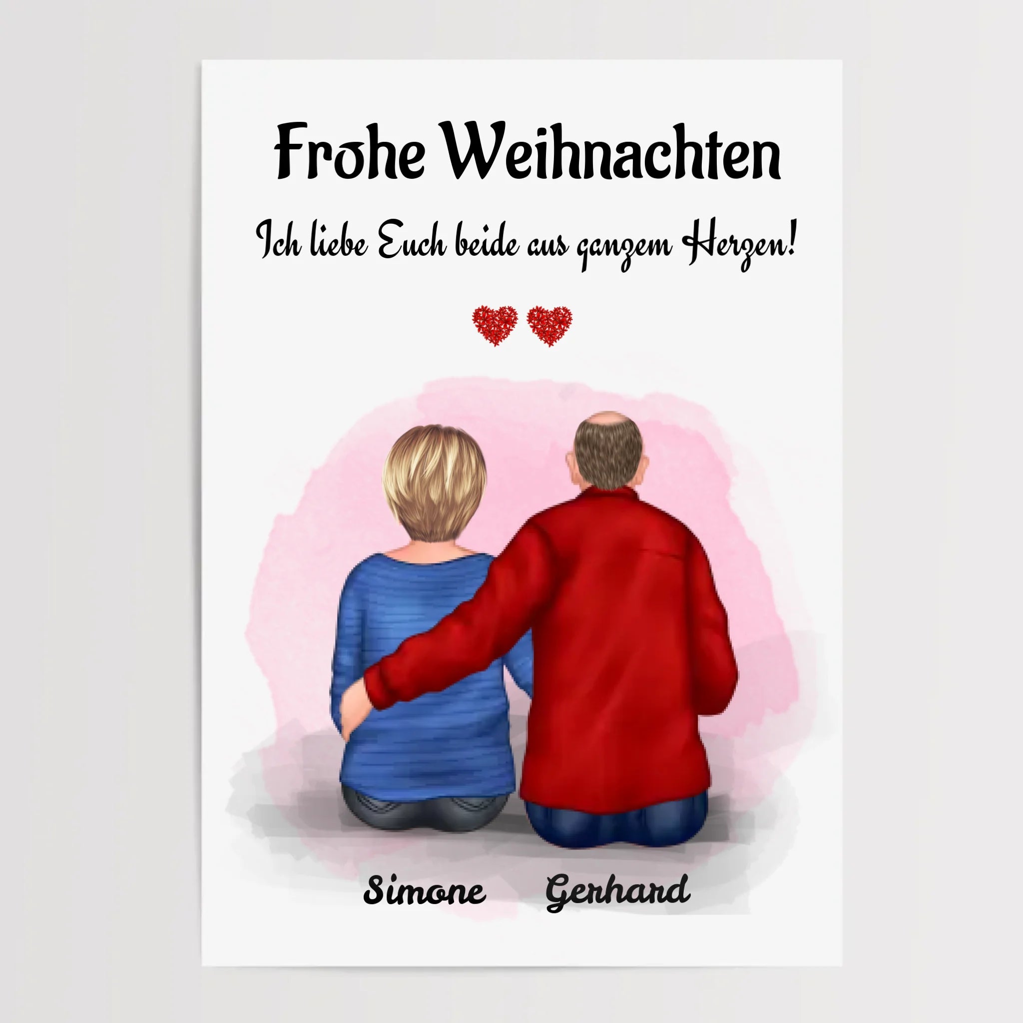 Oma und Opa Bild Weihnachtsgeschenk personalisiert - Cantty