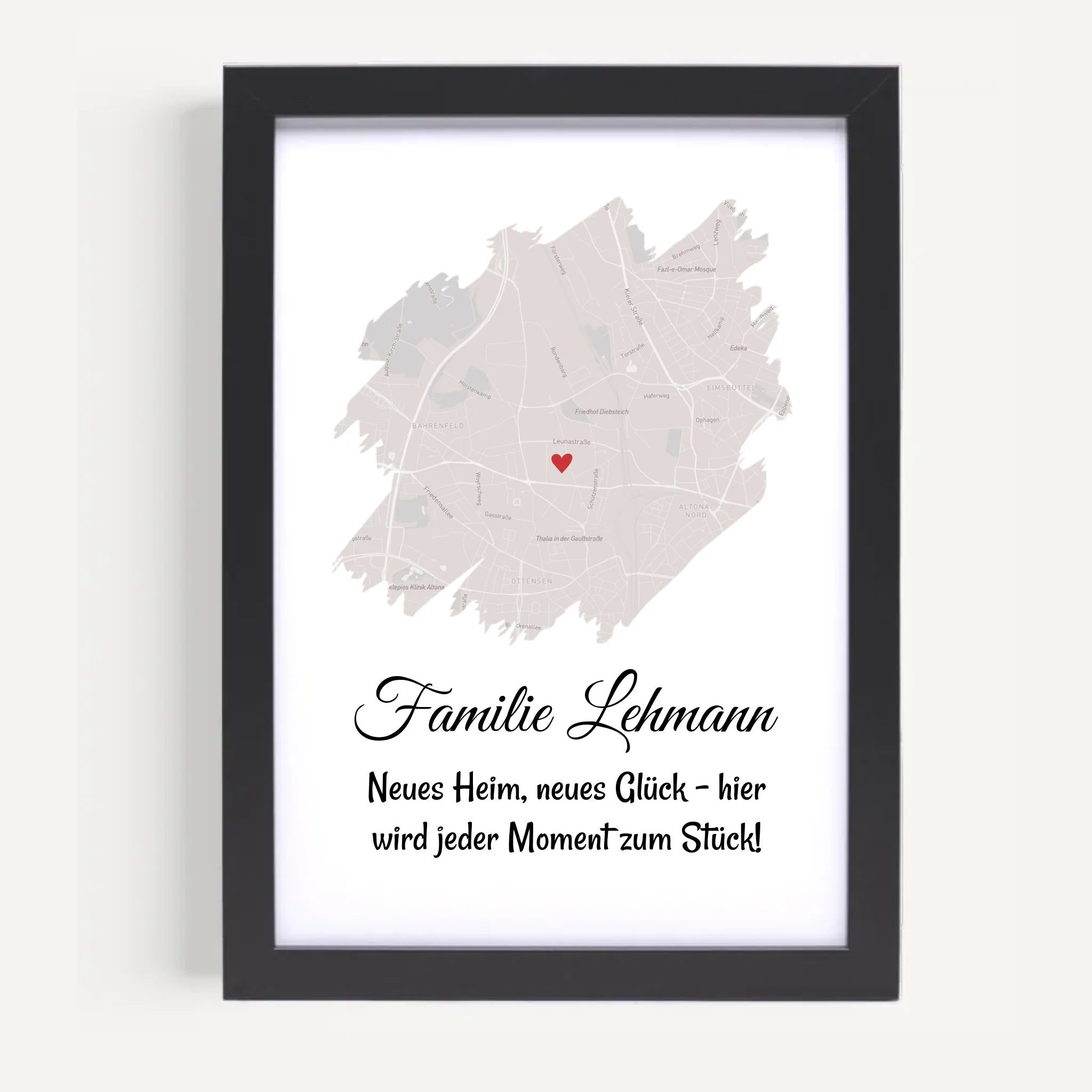 Gastgeschenk Umzug neue Wohnung oder Haus Einweihung Stadtkarte - Cantty