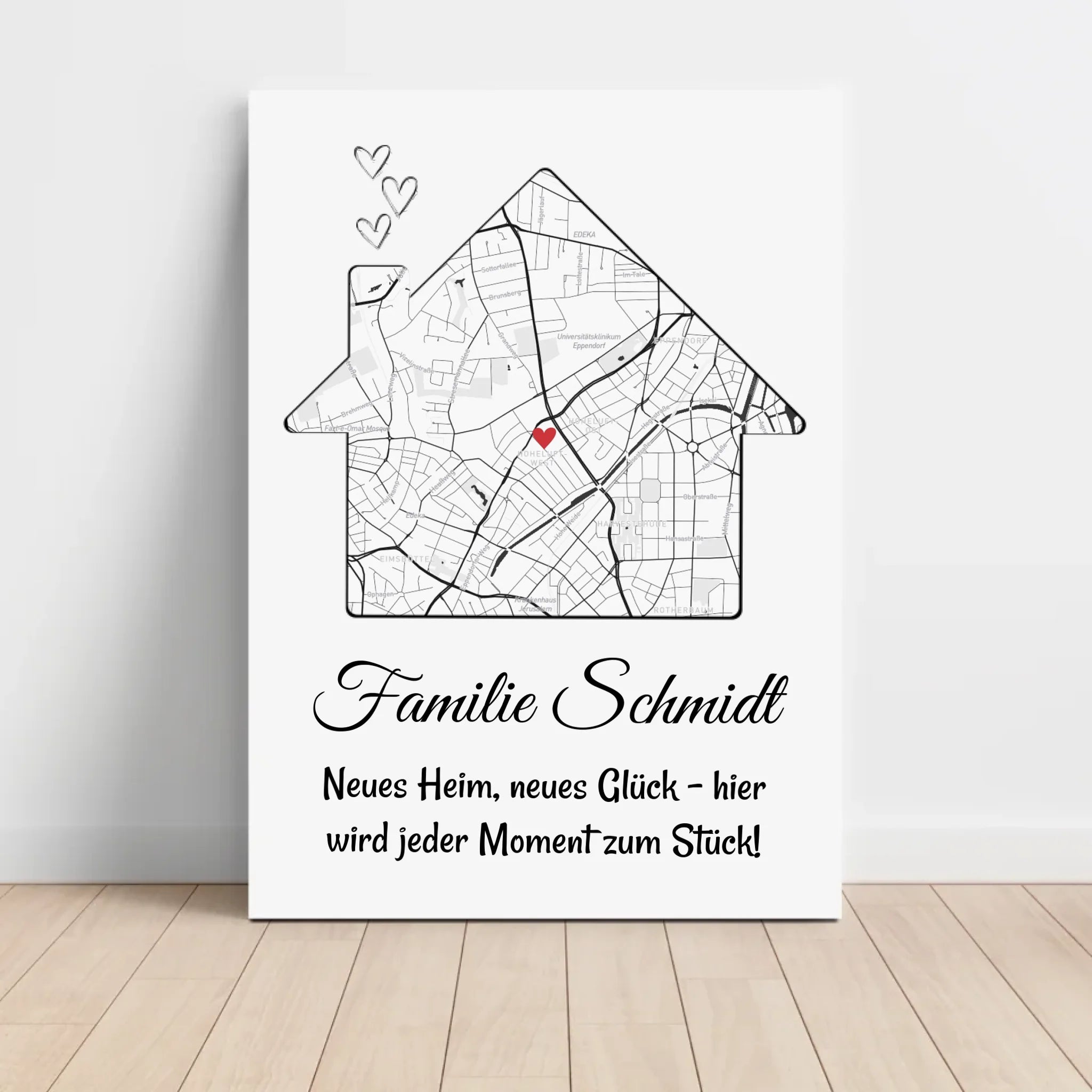 Eigenheim Stadtkarte Geschenk Wohnung & Haus Gastgeschenk - Cantty