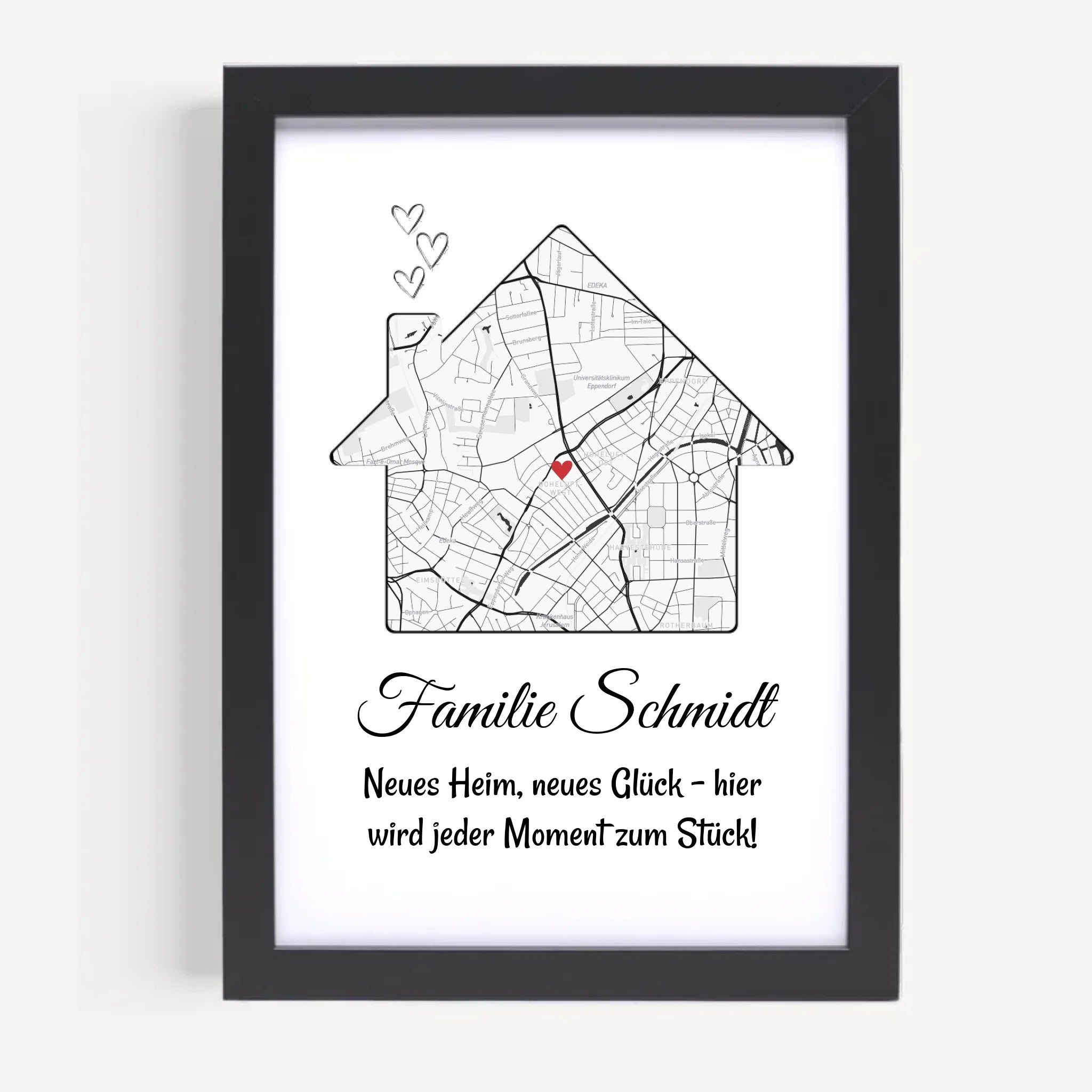 Eigenheim Stadtkarte Geschenk Wohnung & Haus Gastgeschenk - Cantty