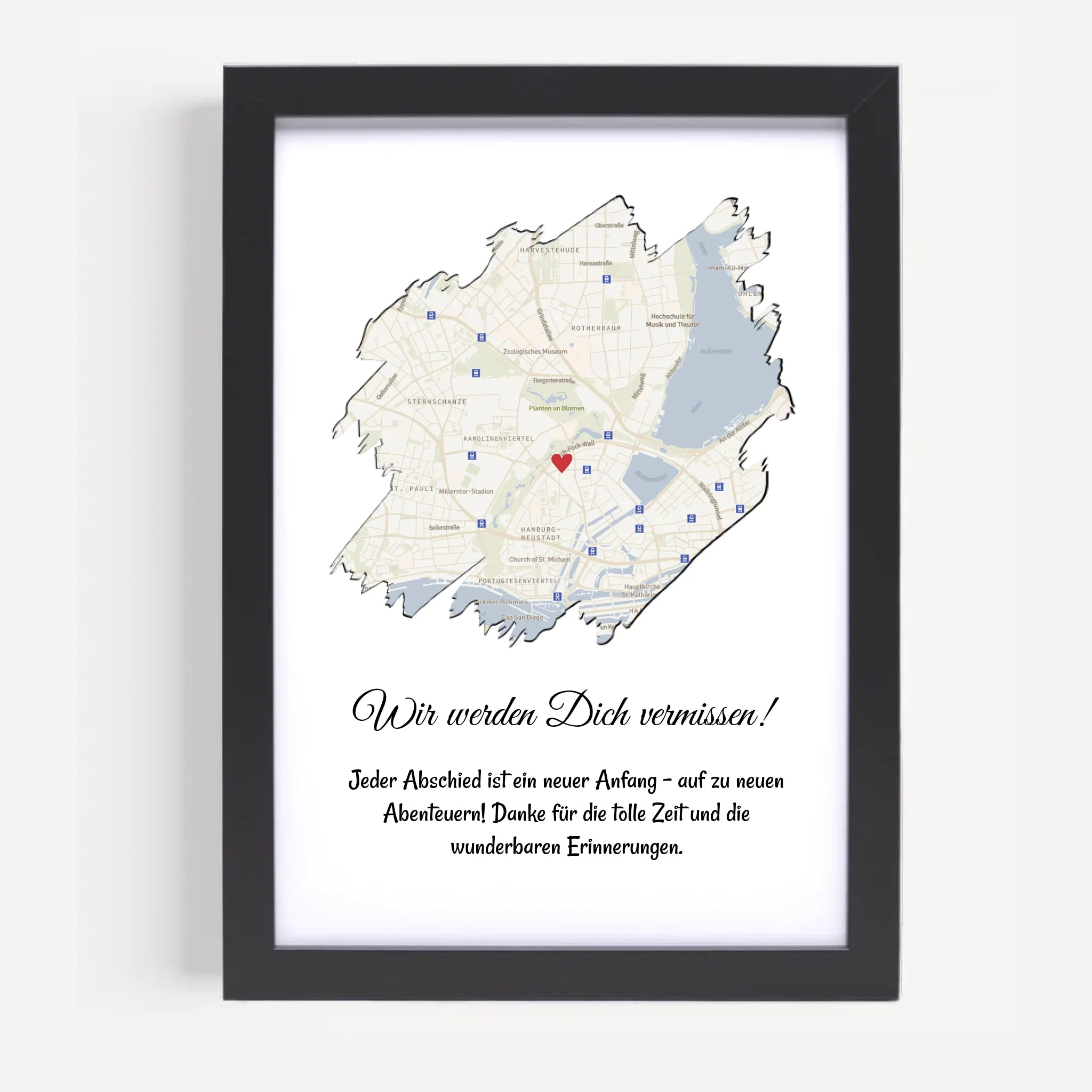 Kollege Abschiedsgeschenk Stadtplan als Gruppengeschenk - Cantty