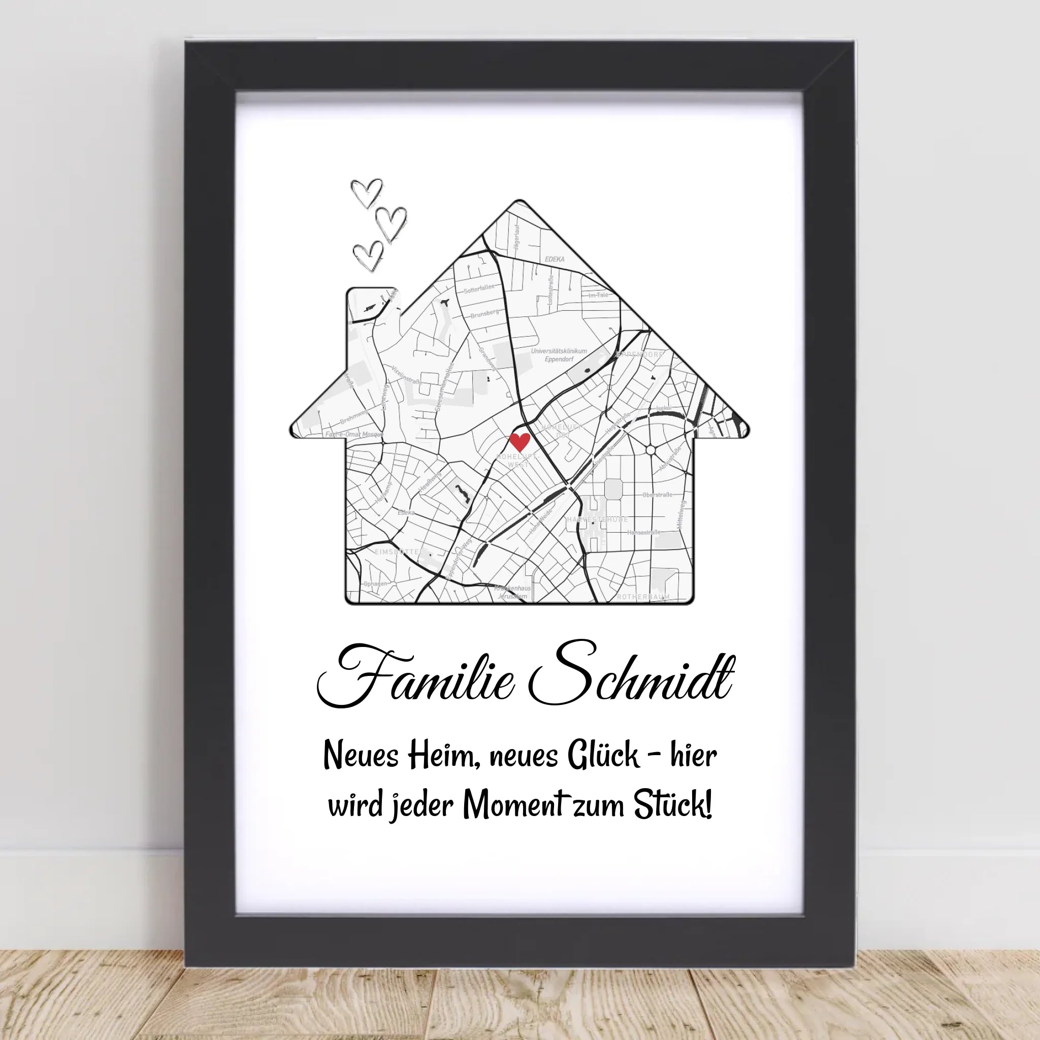 Eigenheim Stadtkarte Geschenk Wohnung & Haus Gastgeschenk - Cantty