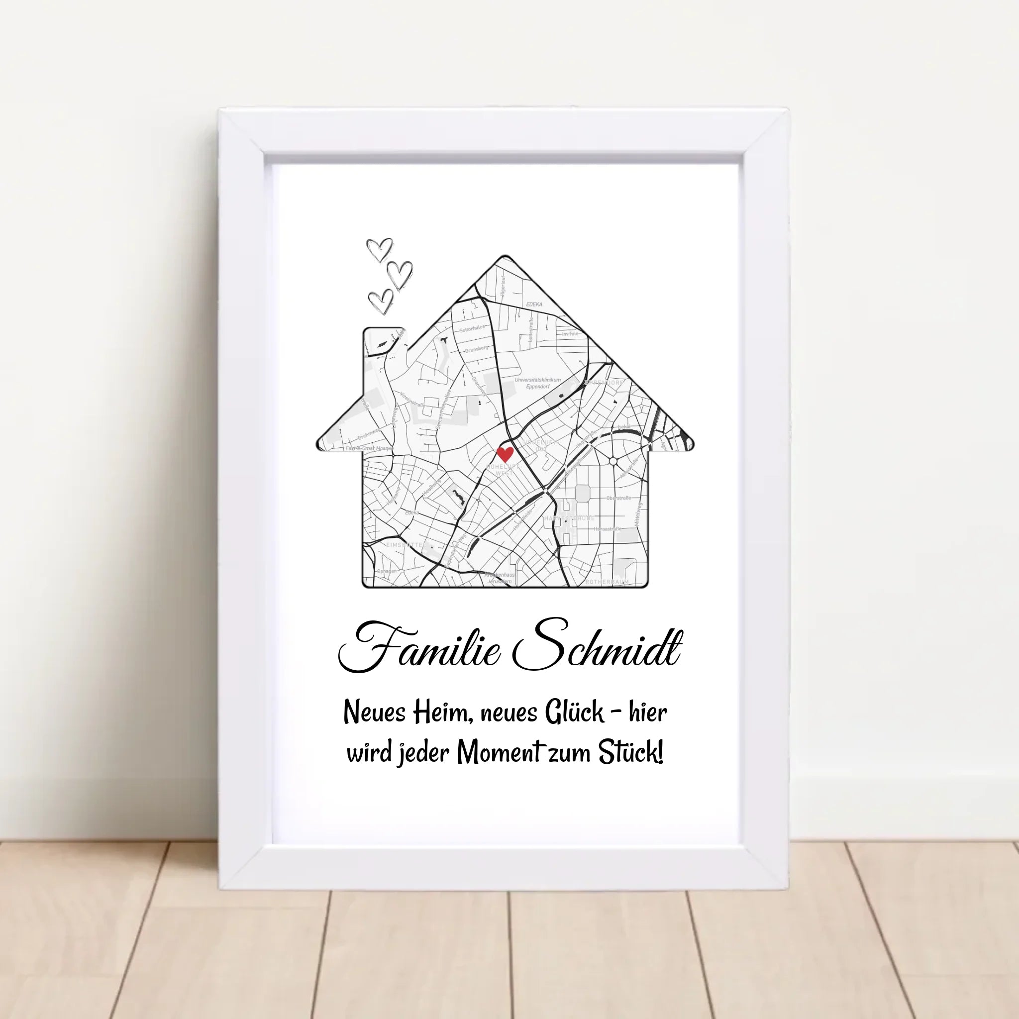 Eigenheim Stadtkarte Geschenk Wohnung & Haus Gastgeschenk - Cantty