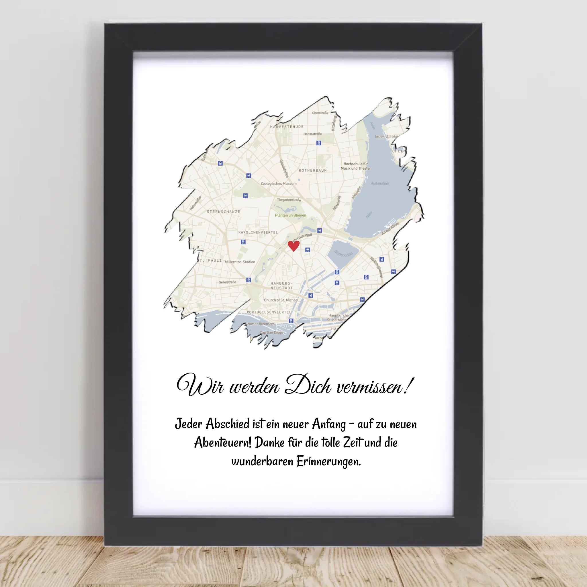 Kollege Abschiedsgeschenk Stadtplan als Gruppengeschenk - Cantty