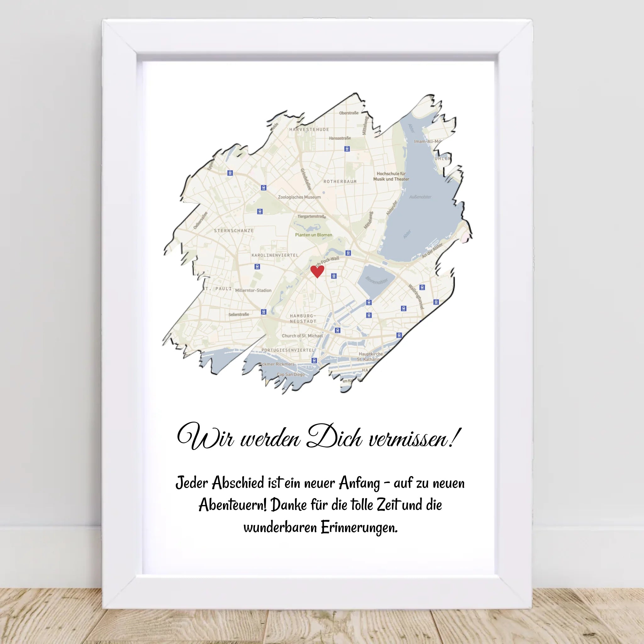 Kollege Abschiedsgeschenk Stadtplan als Gruppengeschenk - Cantty