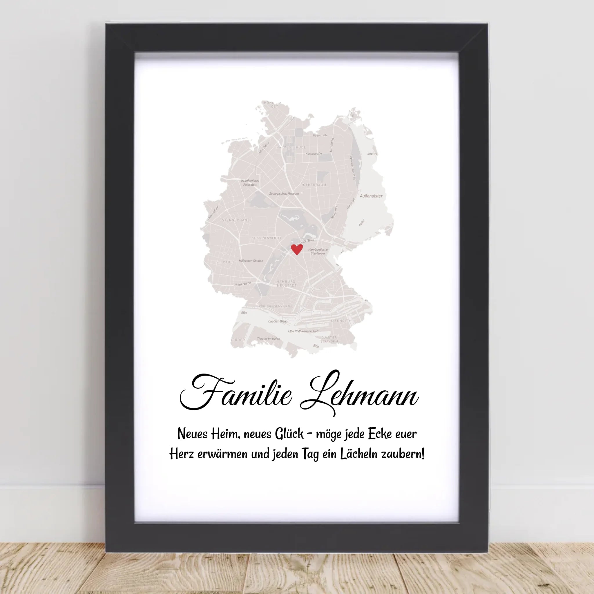 Umzug Geschenk Stadtplan Poster für neue Wohnung - Cantty