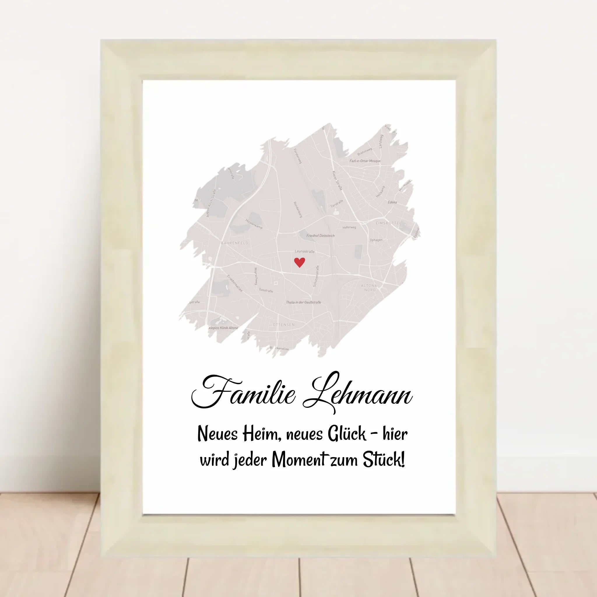 Gastgeschenk Umzug neue Wohnung oder Haus Einweihung Stadtkarte - Cantty