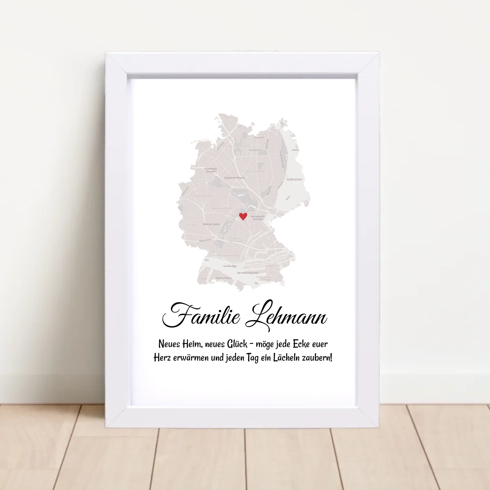 Umzug Geschenk Stadtplan Poster für neue Wohnung - Cantty