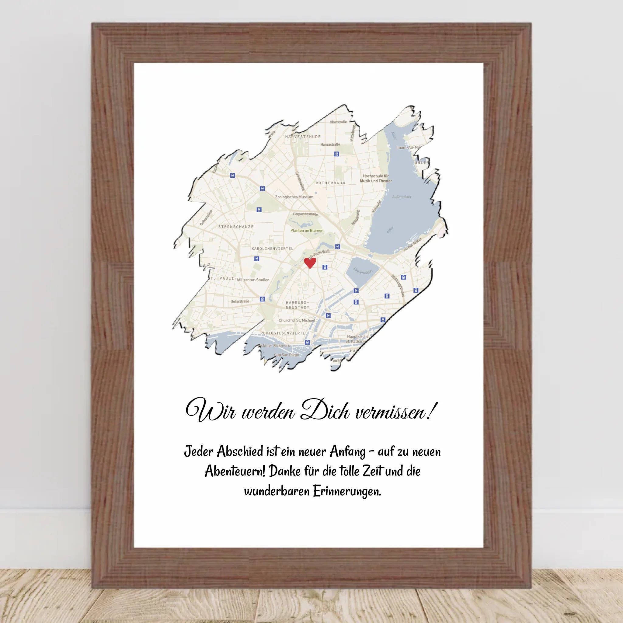 Kollege Abschiedsgeschenk Stadtplan als Gruppengeschenk - Cantty