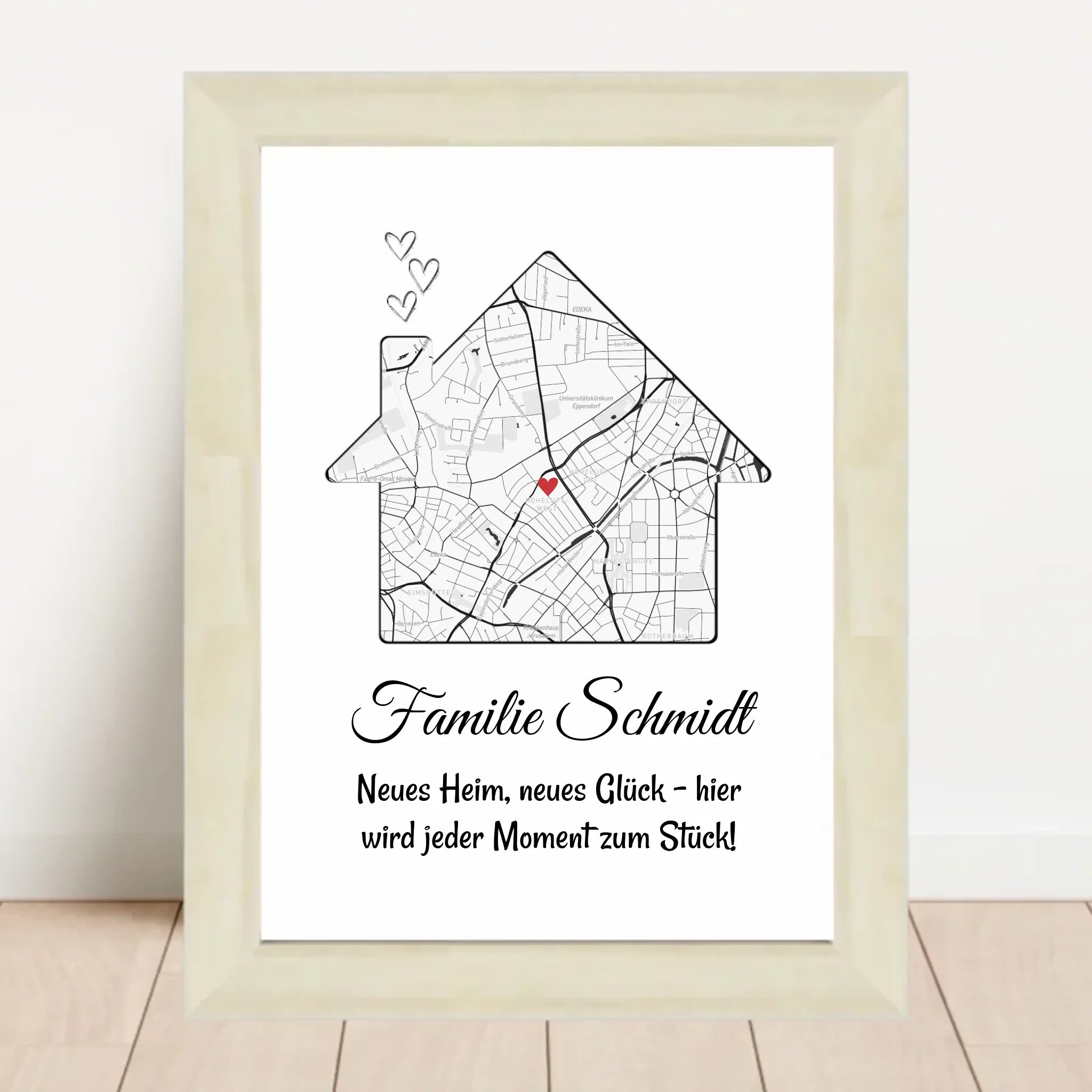 Eigenheim Stadtkarte Geschenk Wohnung & Haus Gastgeschenk - Cantty