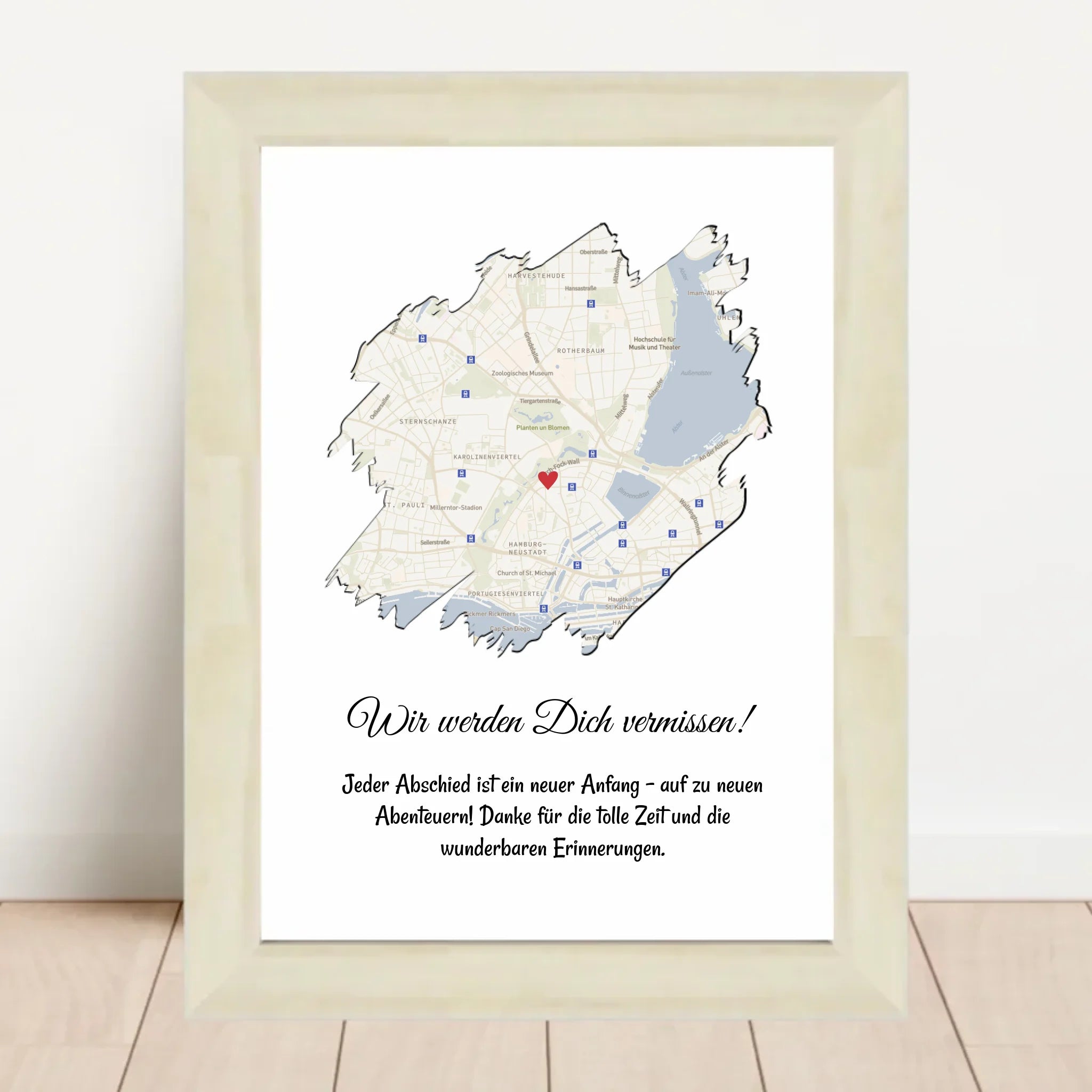 Kollege Abschiedsgeschenk Stadtplan als Gruppengeschenk - Cantty