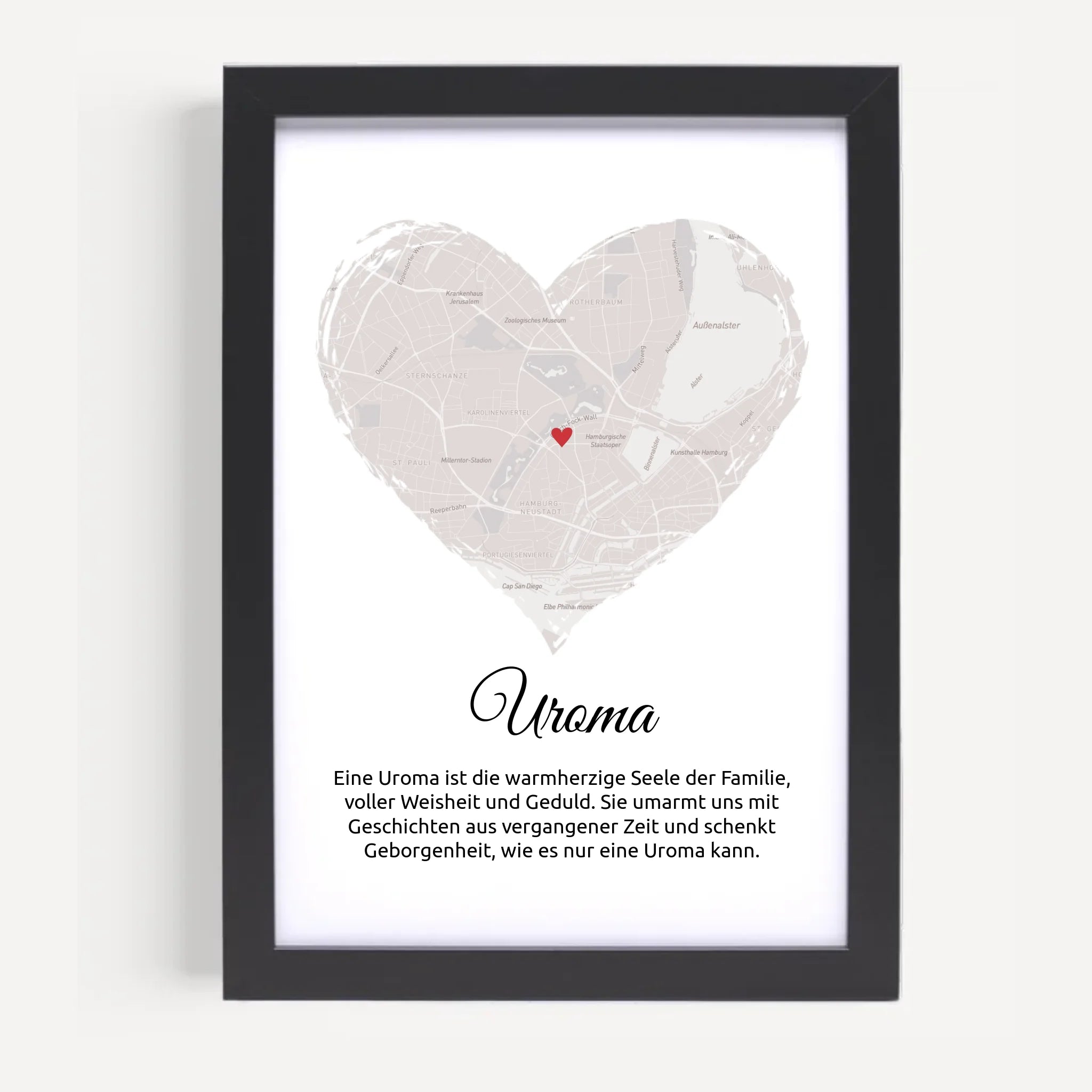 Personalisiertes Uroma Poster Stadtkarte Geschenk - Cantty