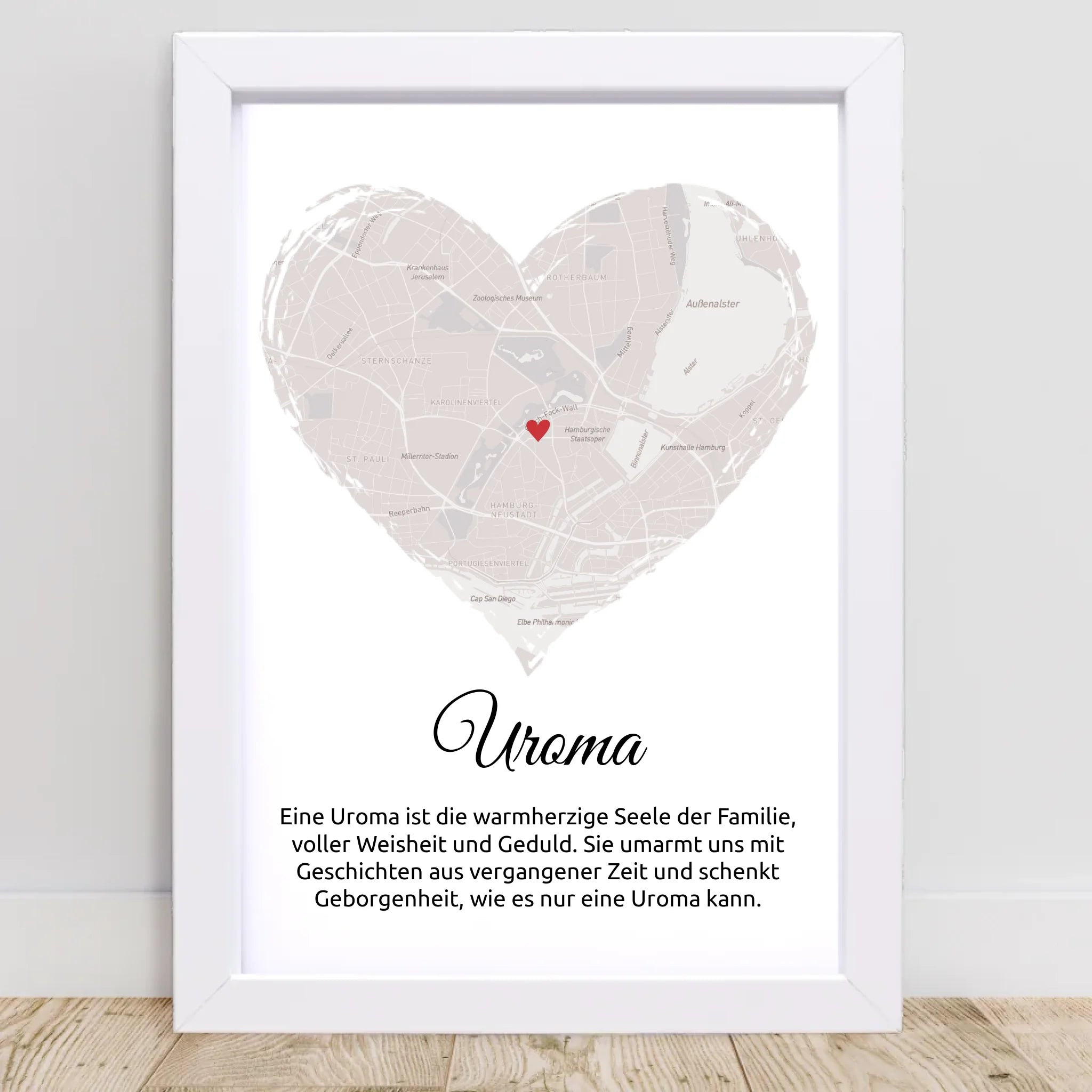 Personalisiertes Uroma Poster Stadtkarte Geschenk - Cantty