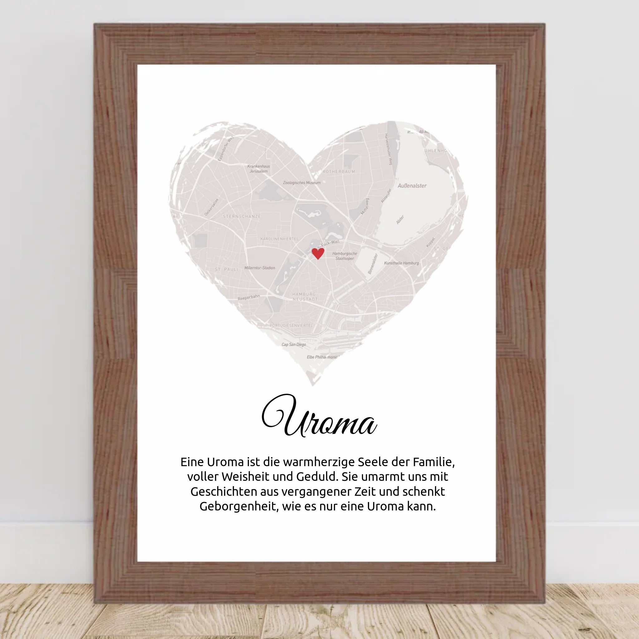 Personalisiertes Uroma Poster Stadtkarte Geschenk - Cantty