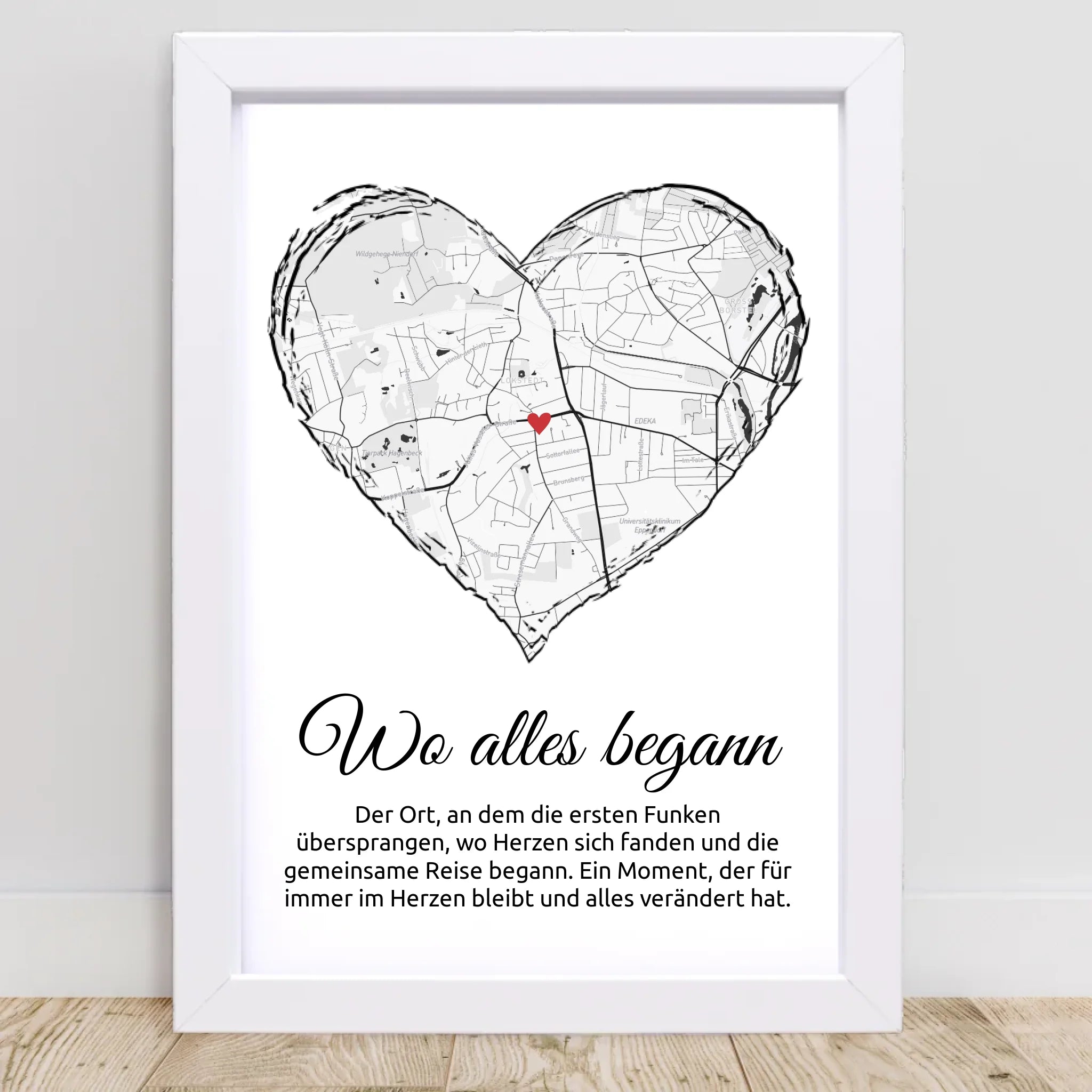Wo alles begann Stadtkarte Poster Geschenk für Paare zum Jahrestag - Cantty