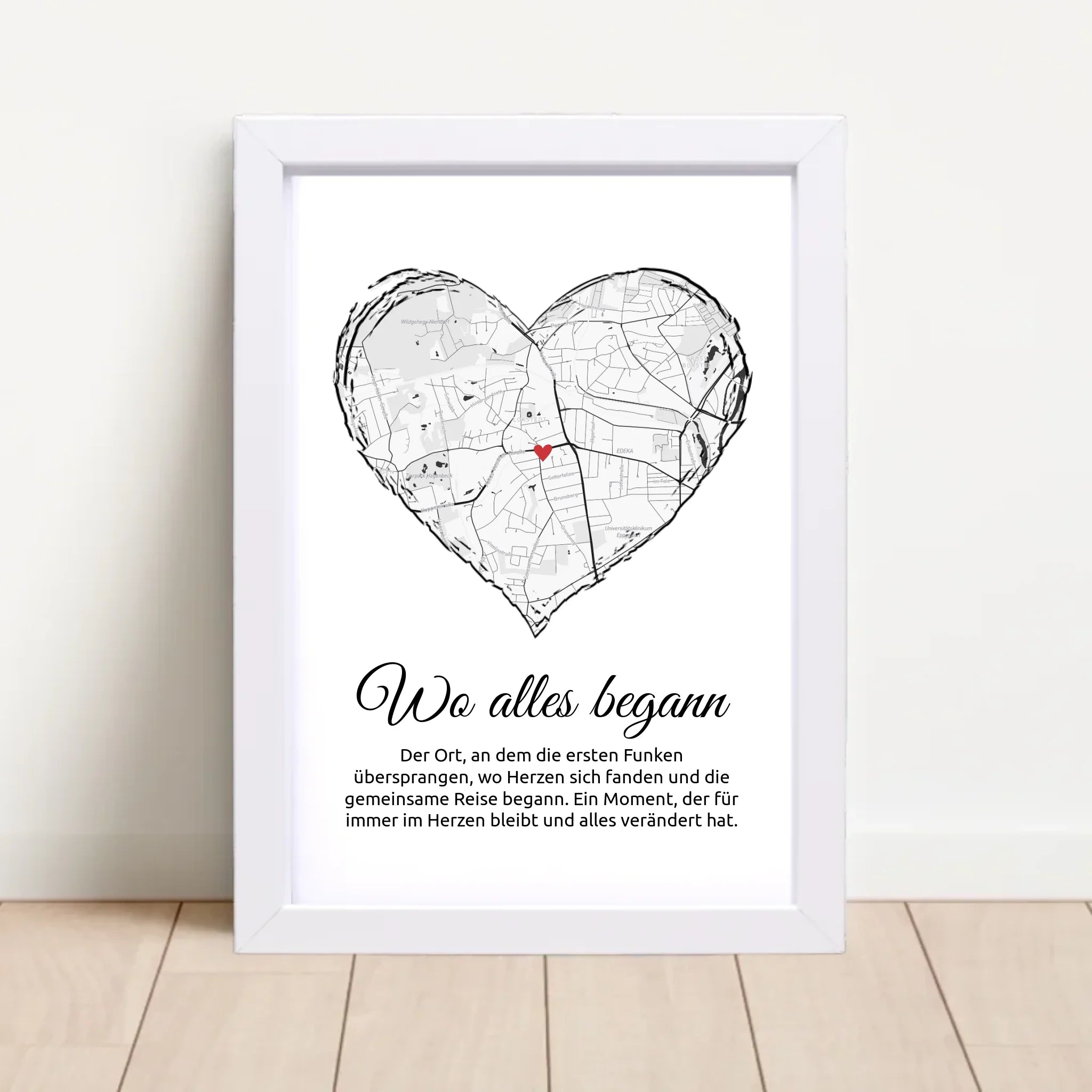 Wo alles begann Stadtkarte Poster Geschenk für Paare zum Jahrestag - Cantty