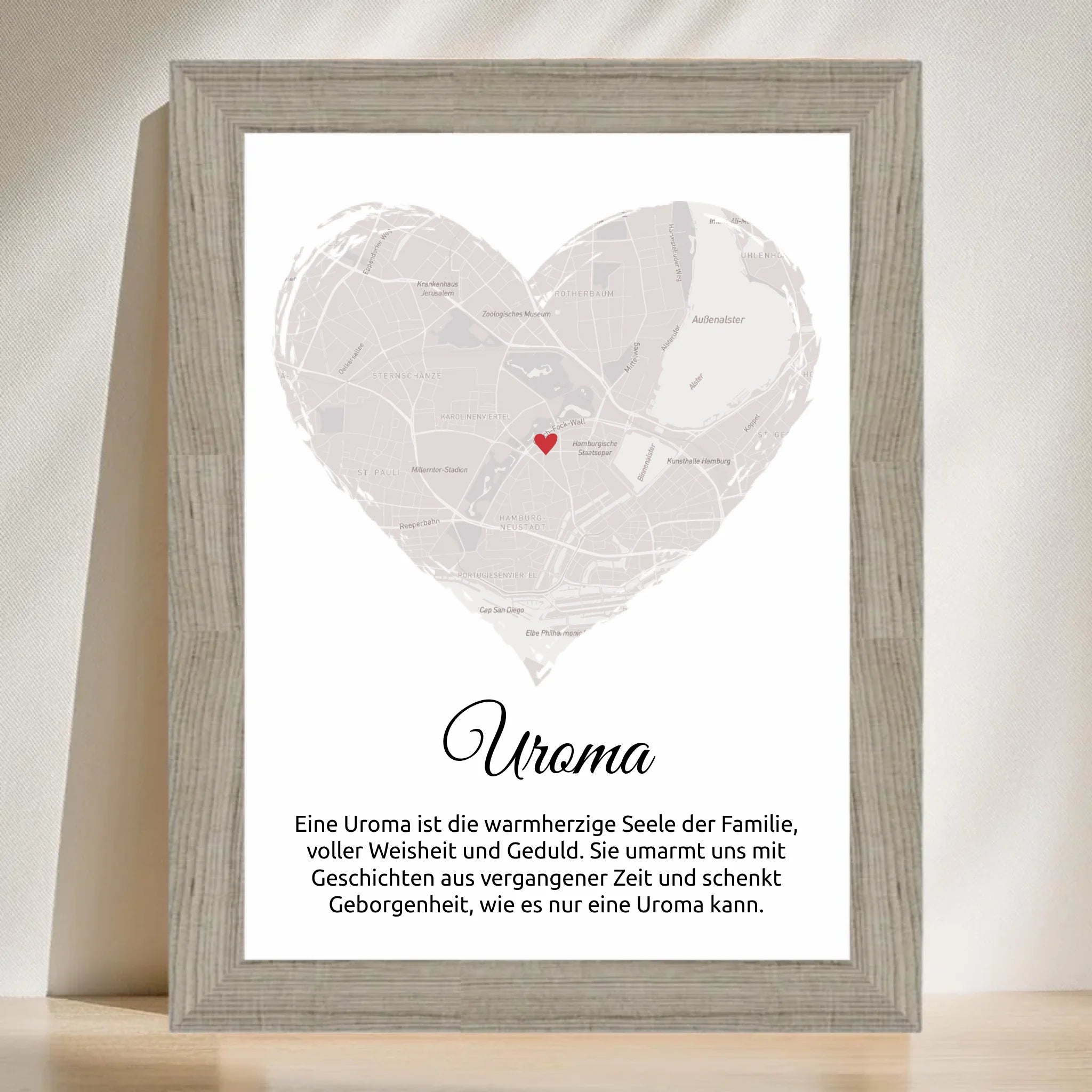 Personalisiertes Uroma Poster Stadtkarte Geschenk - Cantty