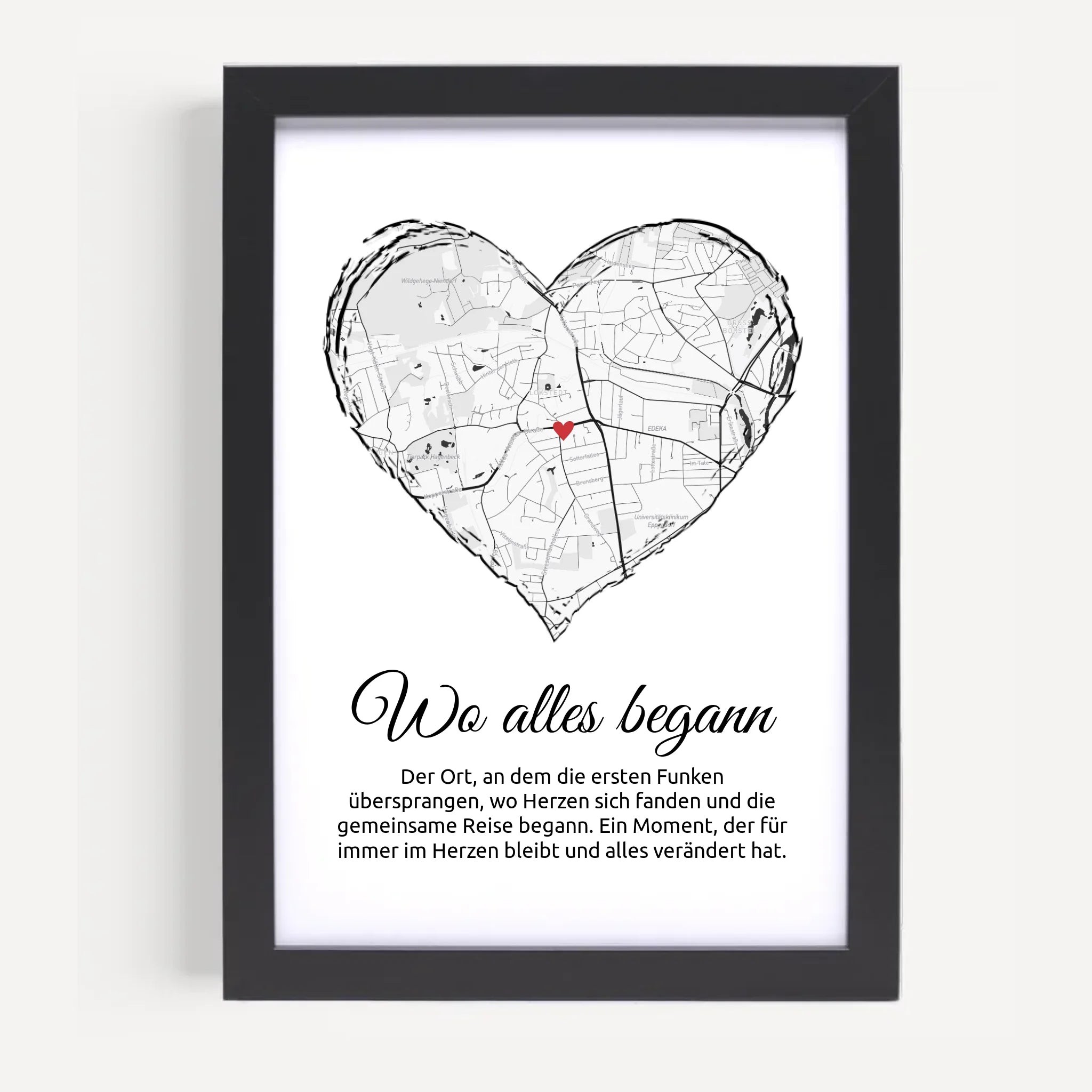 Wo alles begann Stadtkarte Poster Geschenk für Paare zum Jahrestag - Cantty