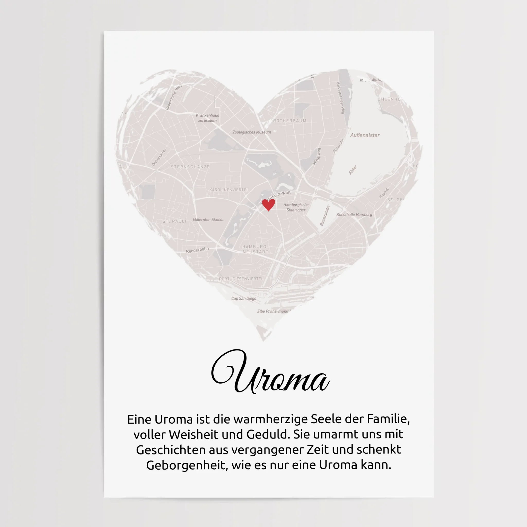 Personalisiertes Uroma Poster Stadtkarte Geschenk - Cantty