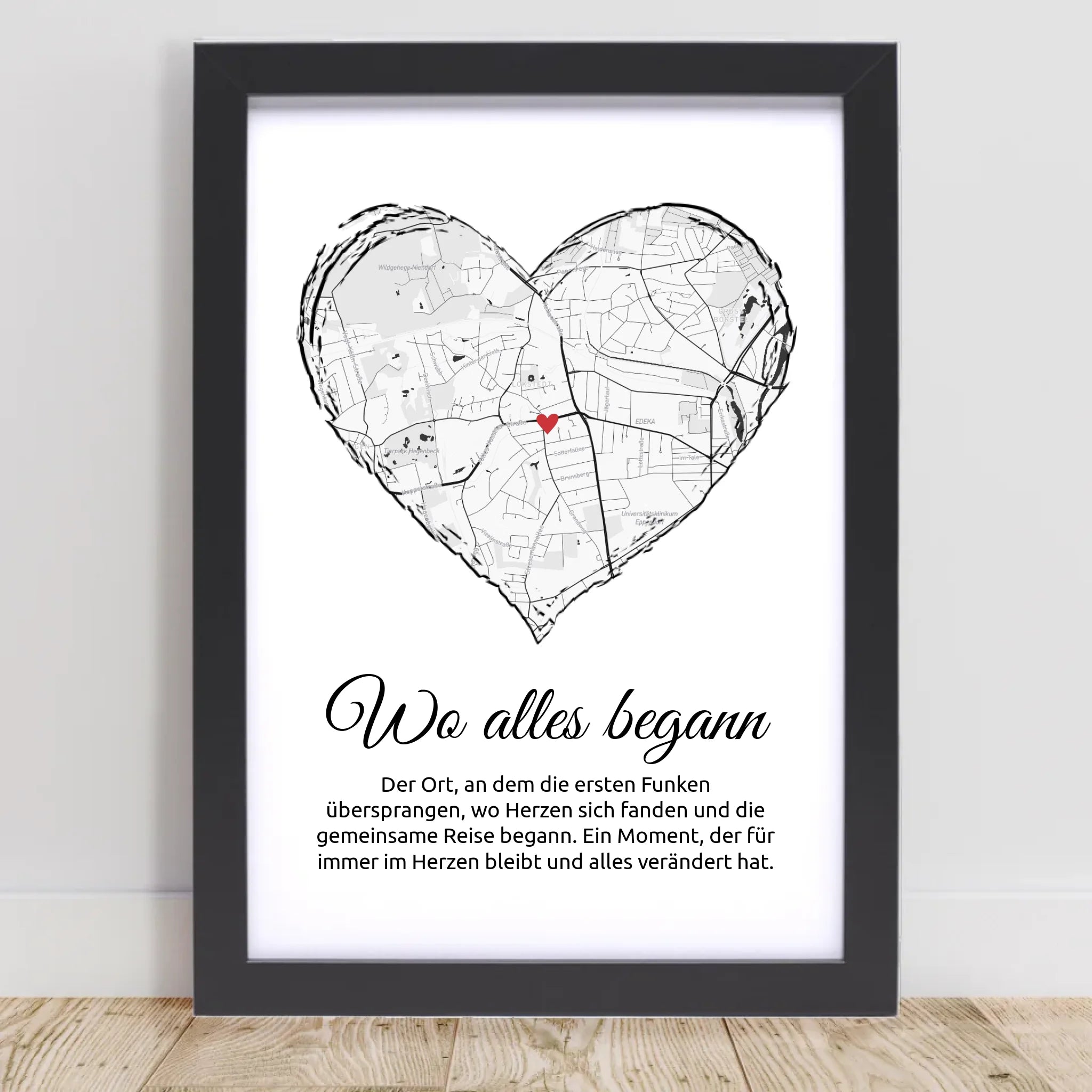 Wo alles begann Stadtkarte Poster Geschenk für Paare zum Jahrestag - Cantty