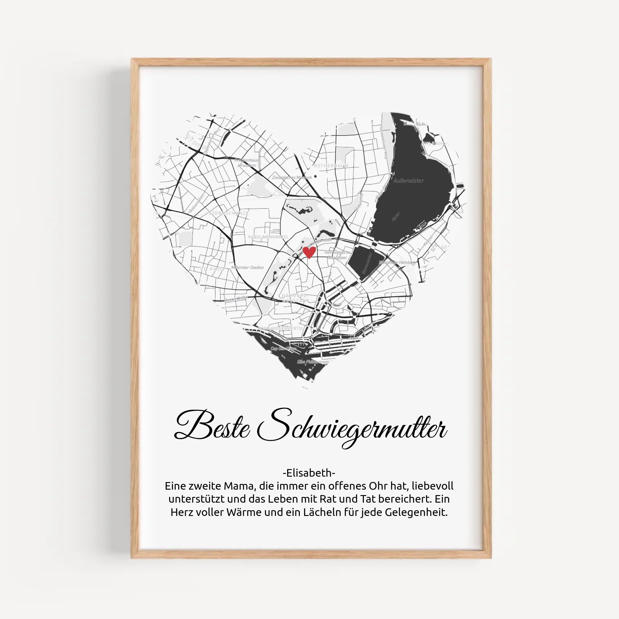 Schwiegermutter Weihnachtsgeschenk Stadtkarte Poster - Cantty
