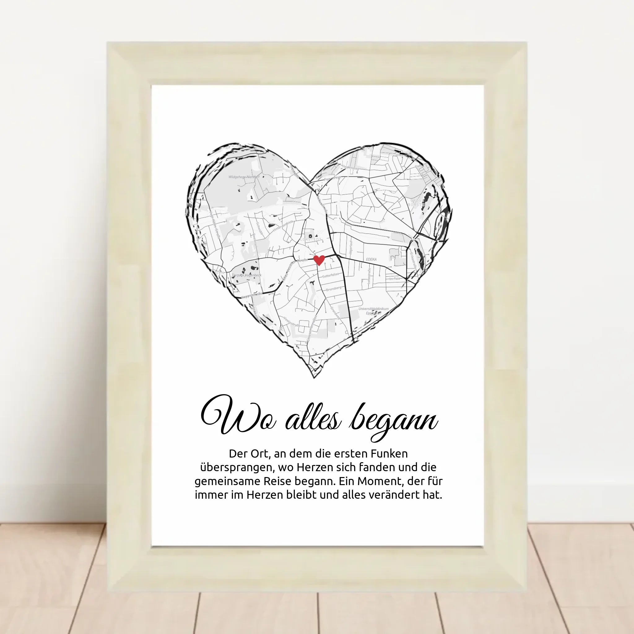 Wo alles begann Stadtkarte Poster Geschenk für Paare zum Jahrestag - Cantty