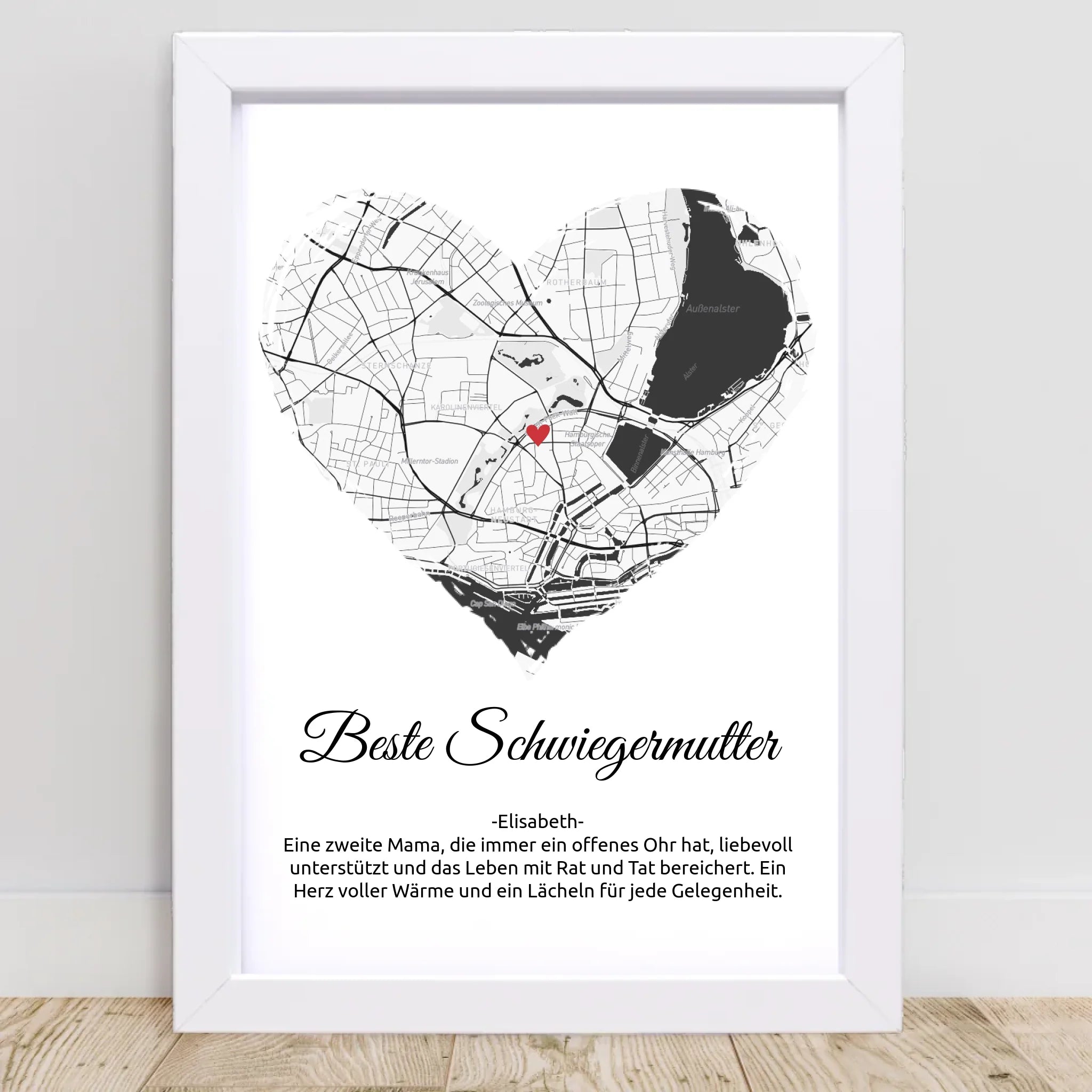 Schwiegermutter Weihnachtsgeschenk Stadtkarte Poster - Cantty