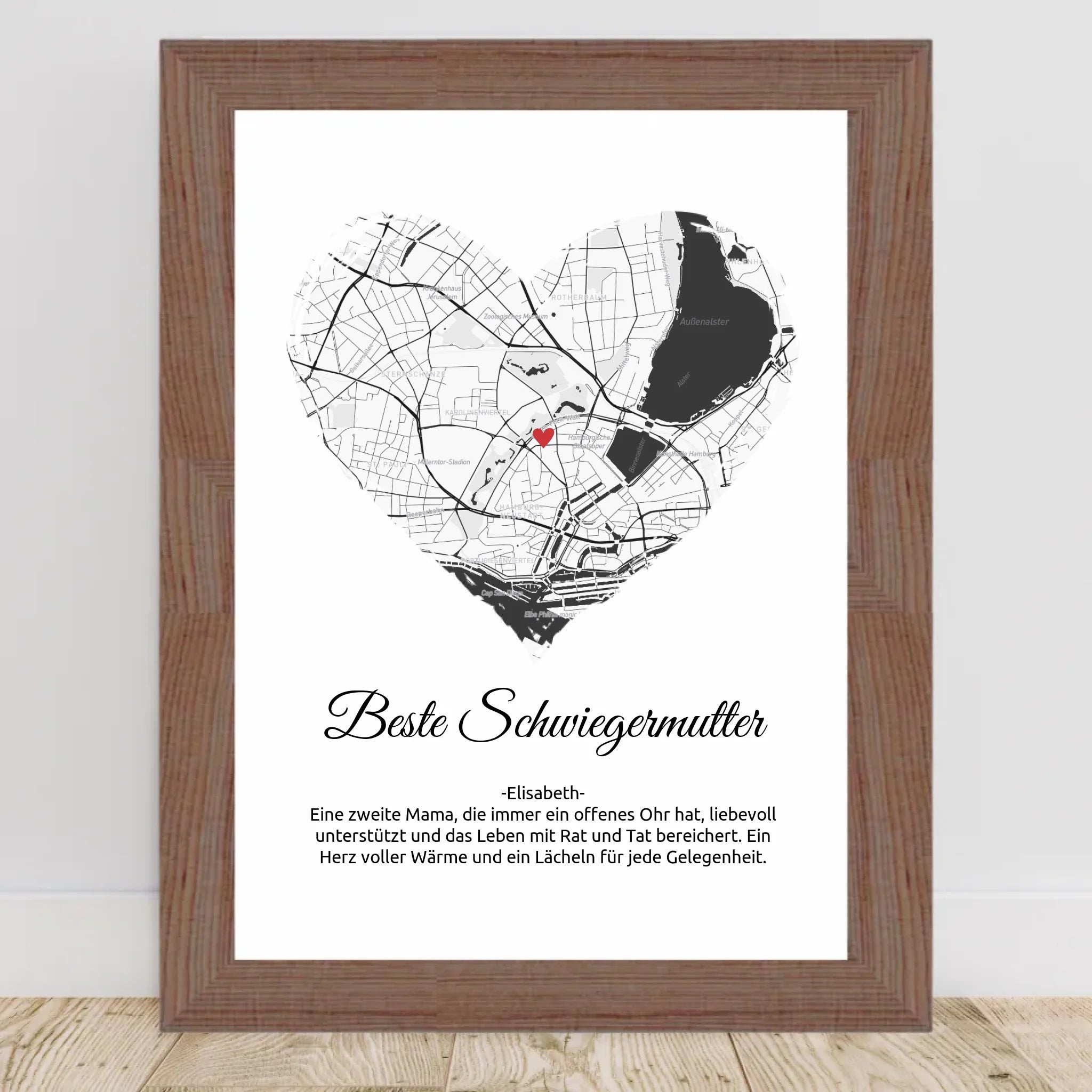 Schwiegermutter Weihnachtsgeschenk Stadtkarte Poster - Cantty