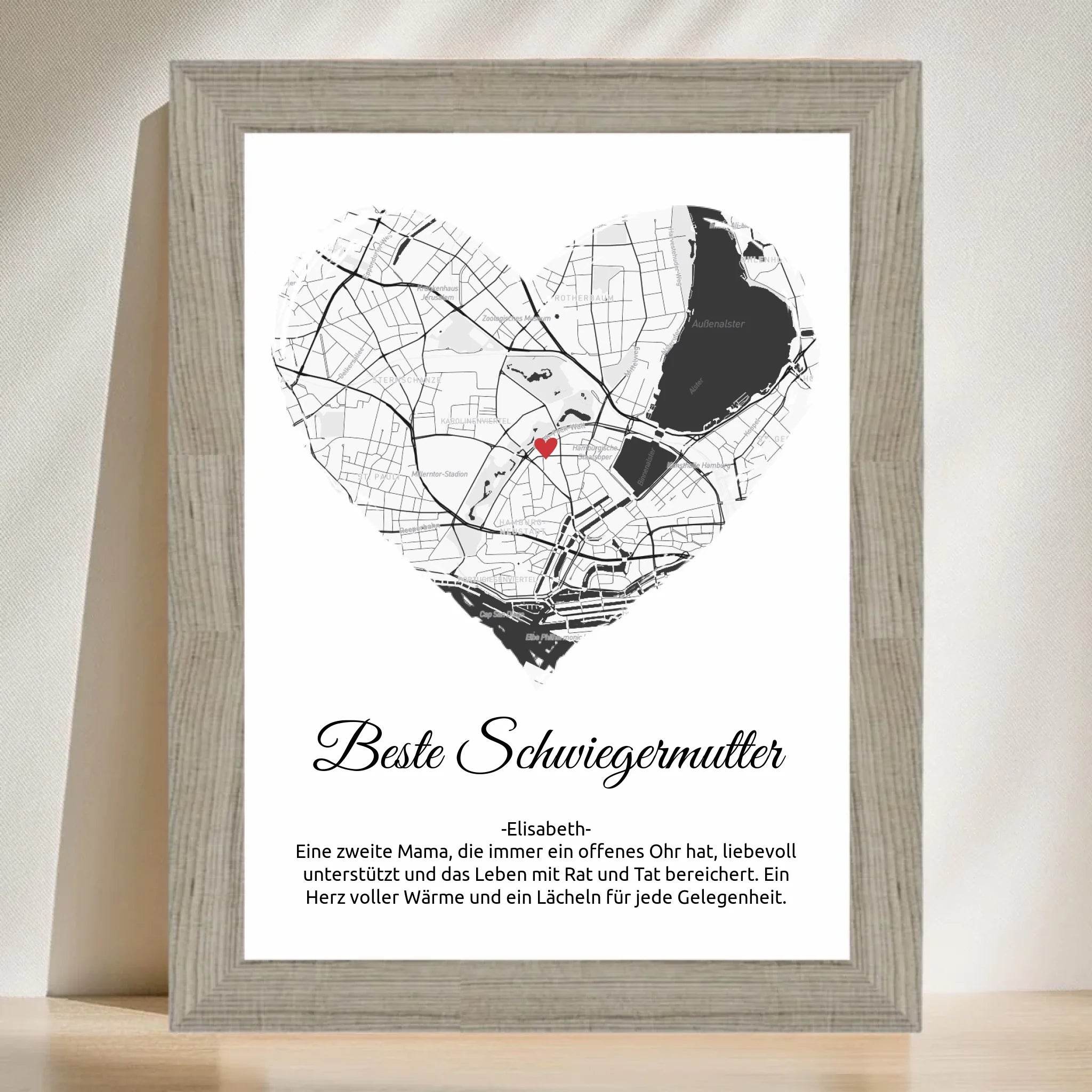 Schwiegermutter Weihnachtsgeschenk Stadtkarte Poster - Cantty